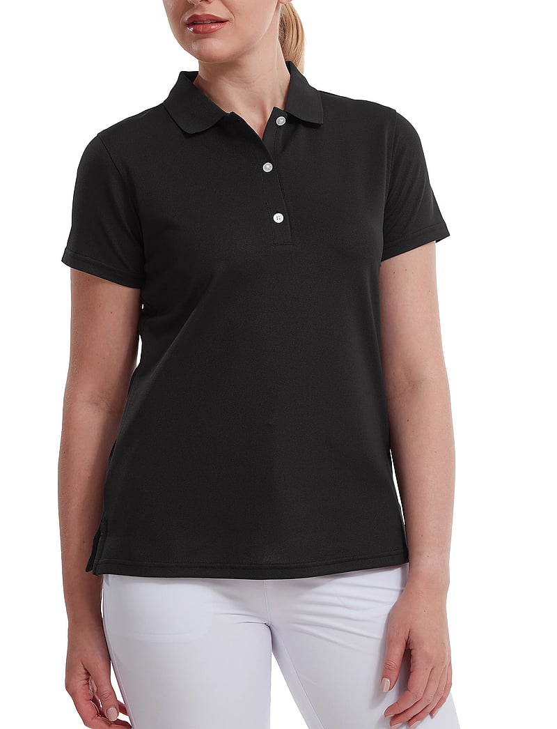 FootJoy - Stretch Pique Solid - t-särgid - black - 0