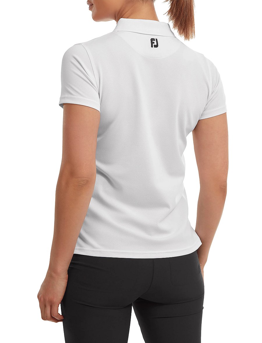 FootJoy - Stretch Pique Solid - oberteile & t-shirts - white - 3