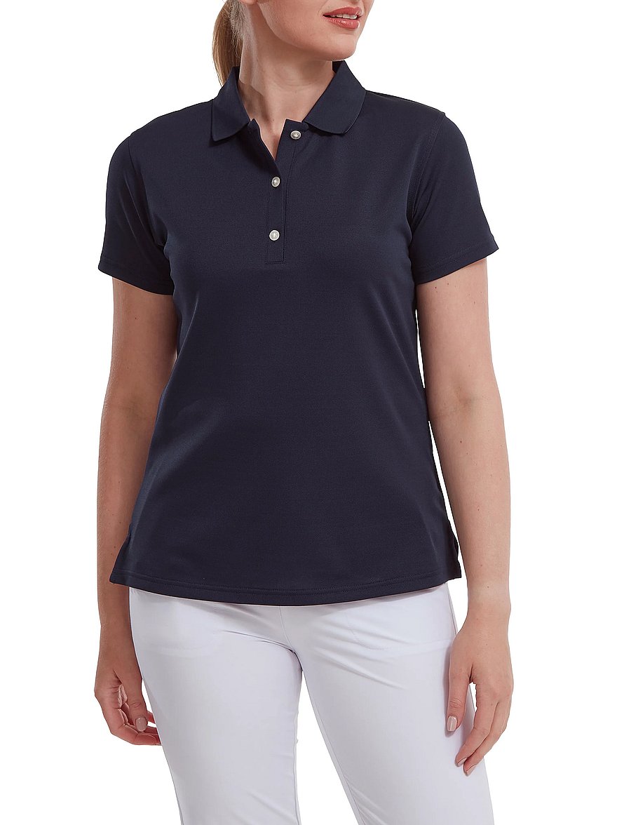 FootJoy - Stretch Pique Solid - oberteile & t-shirts - navy - 0