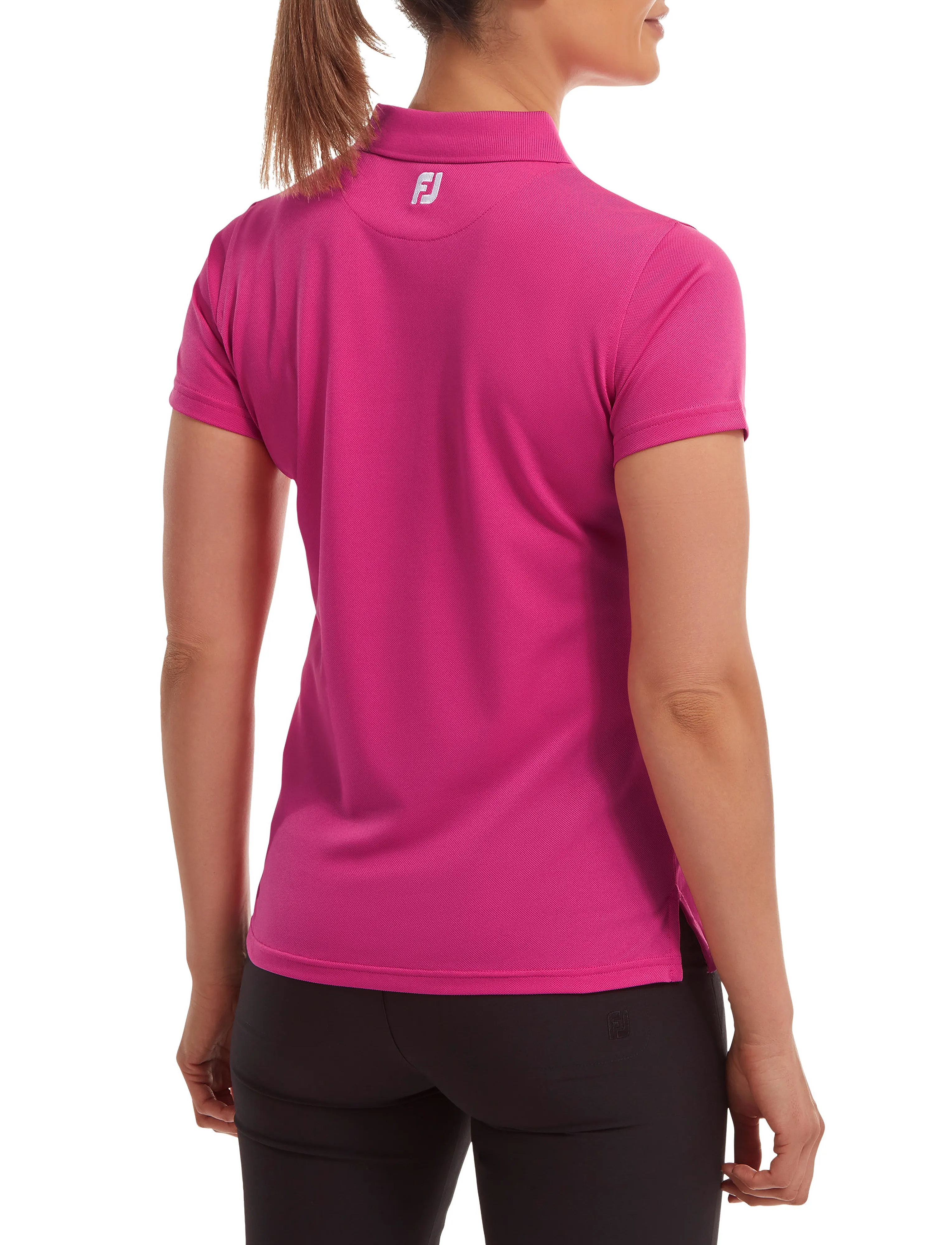 FootJoy - Stretch Pique Solid - oberteile & t-shirts - pink - 3