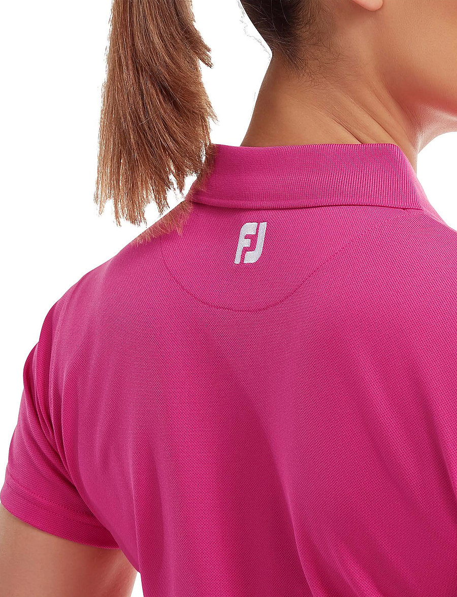 FootJoy - Stretch Pique Solid - oberteile & t-shirts - pink - 4