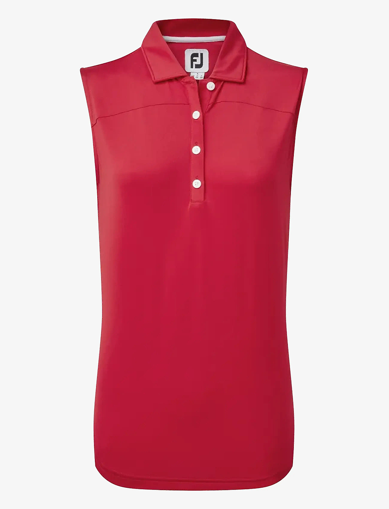 FootJoy - Women's Mesh Back Solid Sleeveless Lisle - oberteile & t-shirts - red - 1