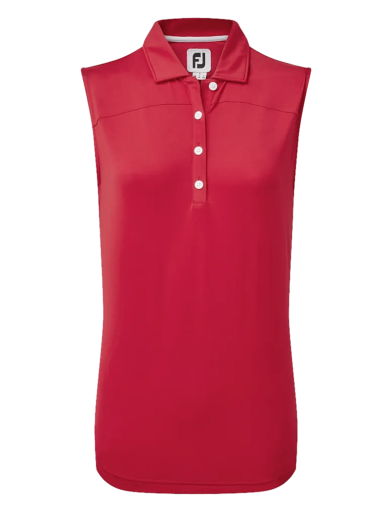 FootJoy - Women's Mesh Back Solid Sleeveless Lisle - oberteile & t-shirts - red - 1