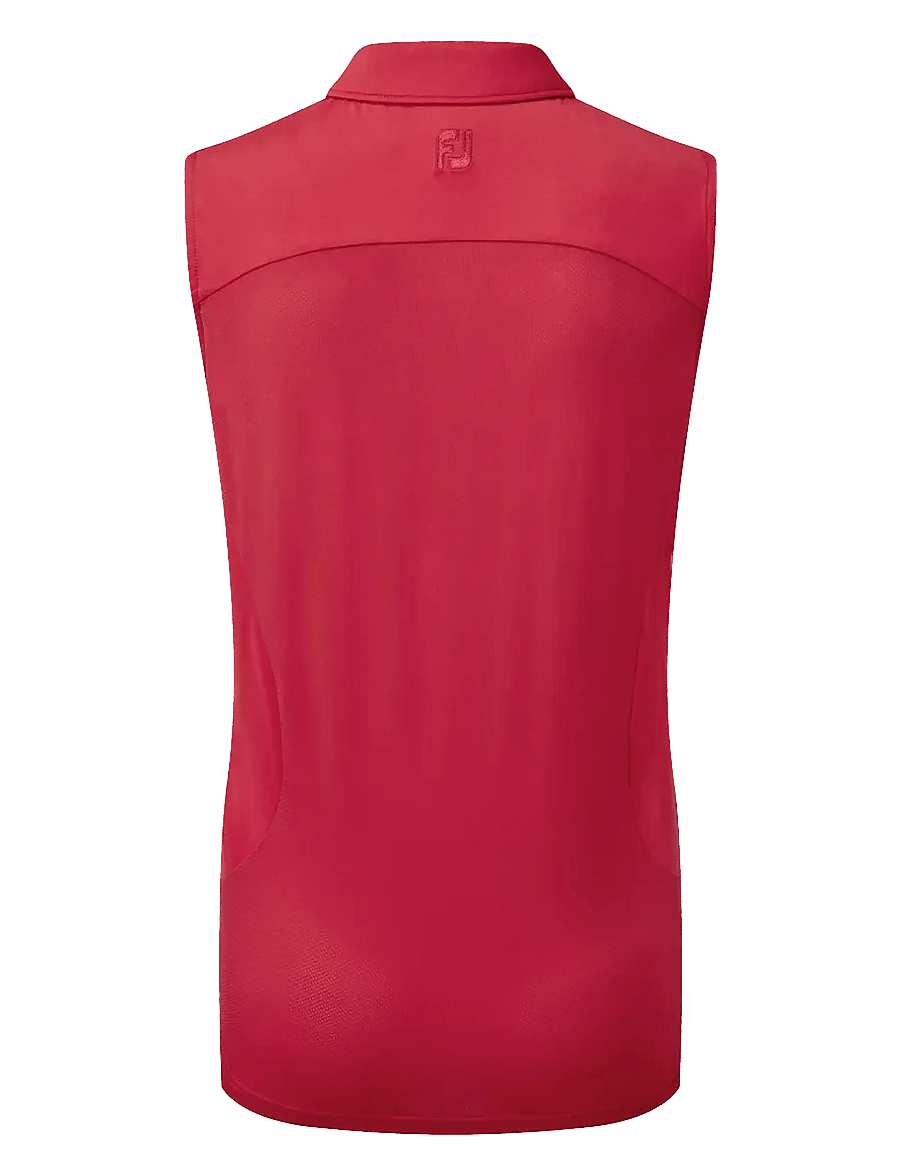 FootJoy - Women's Mesh Back Solid Sleeveless Lisle - oberteile & t-shirts - red - 2