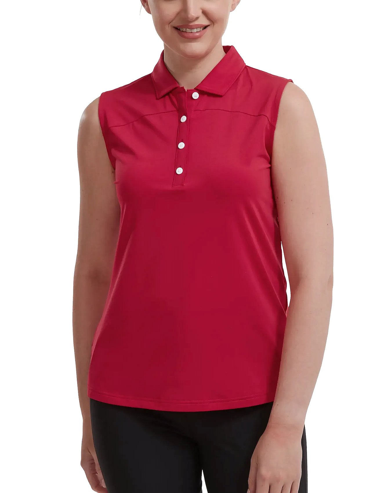 Women's Mesh Back Solid Sleeveless Lisle
