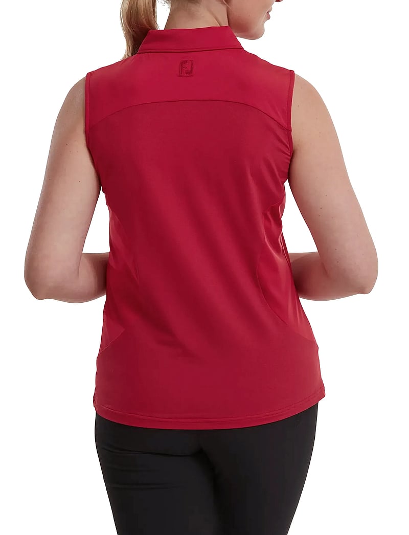 FootJoy - Women's Mesh Back Solid Sleeveless Lisle - oberteile & t-shirts - red - 3