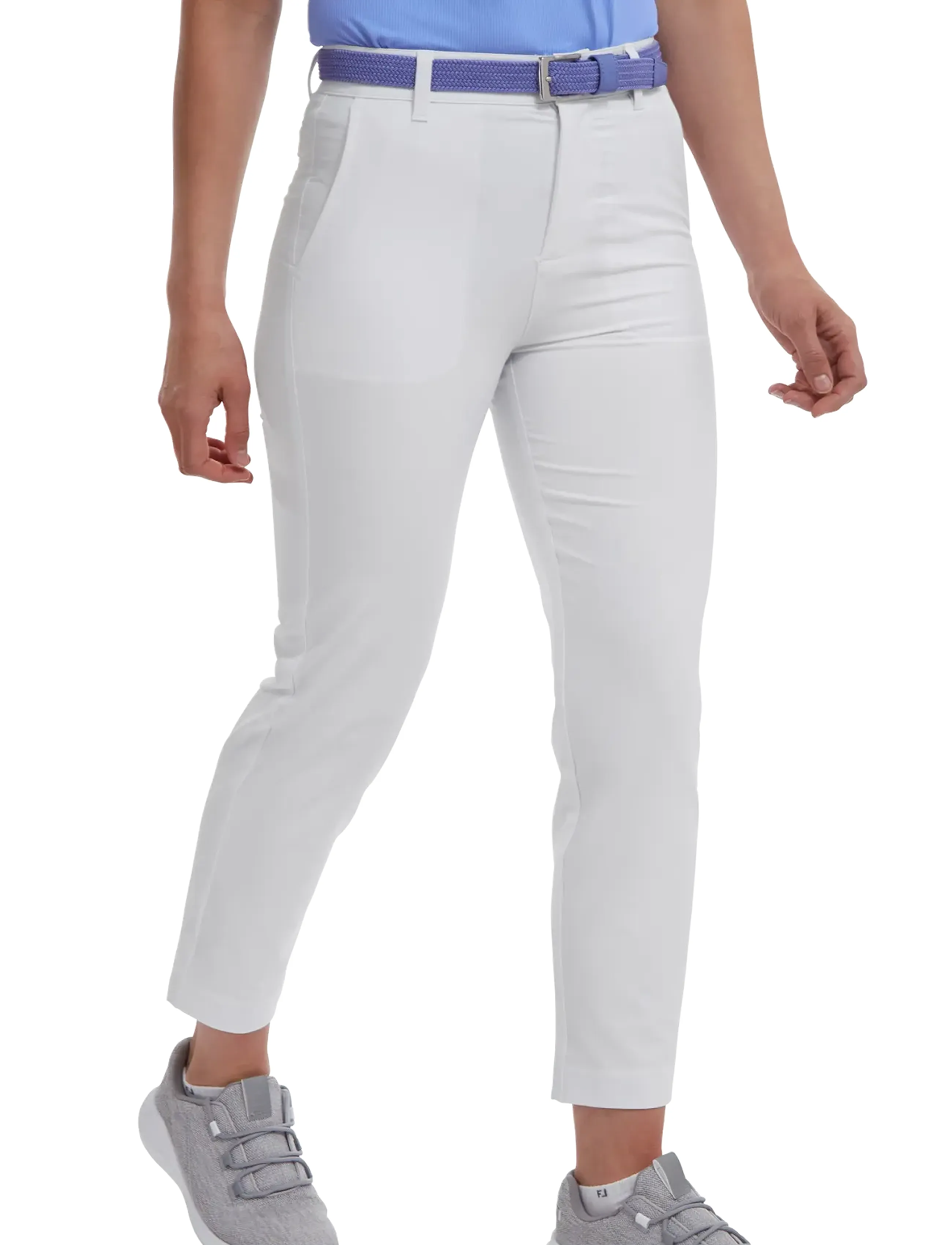 FootJoy Cropped Trouser, L, Sport Pants, Weiß - Golf Frauen