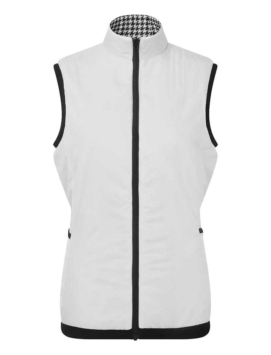 FootJoy - Insulated Reversible Houndstooth Vest - outdoor - black - 0