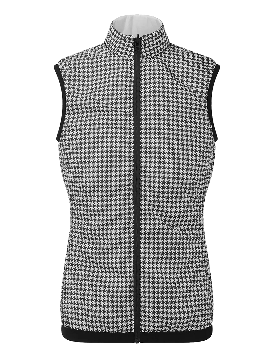 FootJoy - Insulated Reversible Houndstooth Vest - outdoor - black - 1