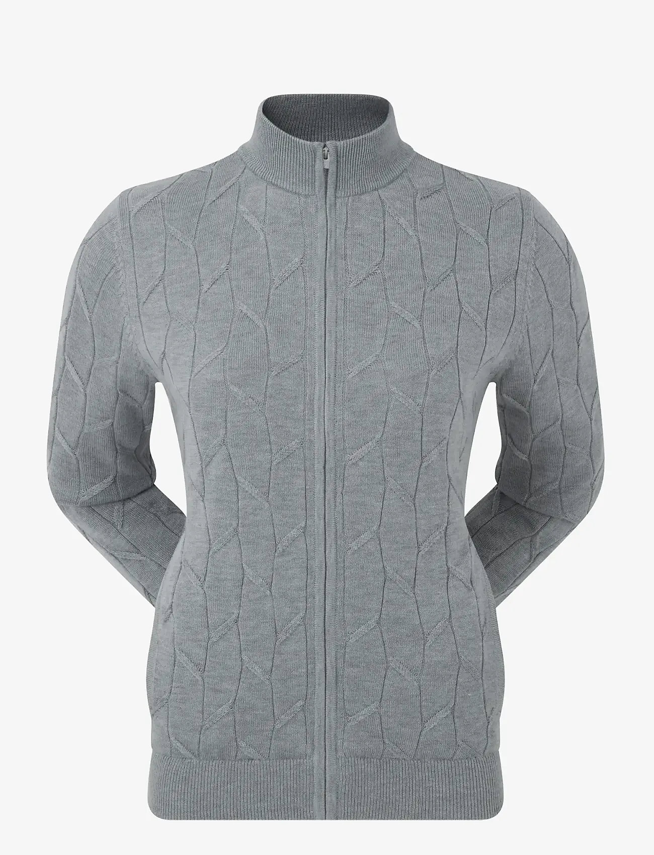 FootJoy - Full-Zip Lined Pullover - strik - grey - 0