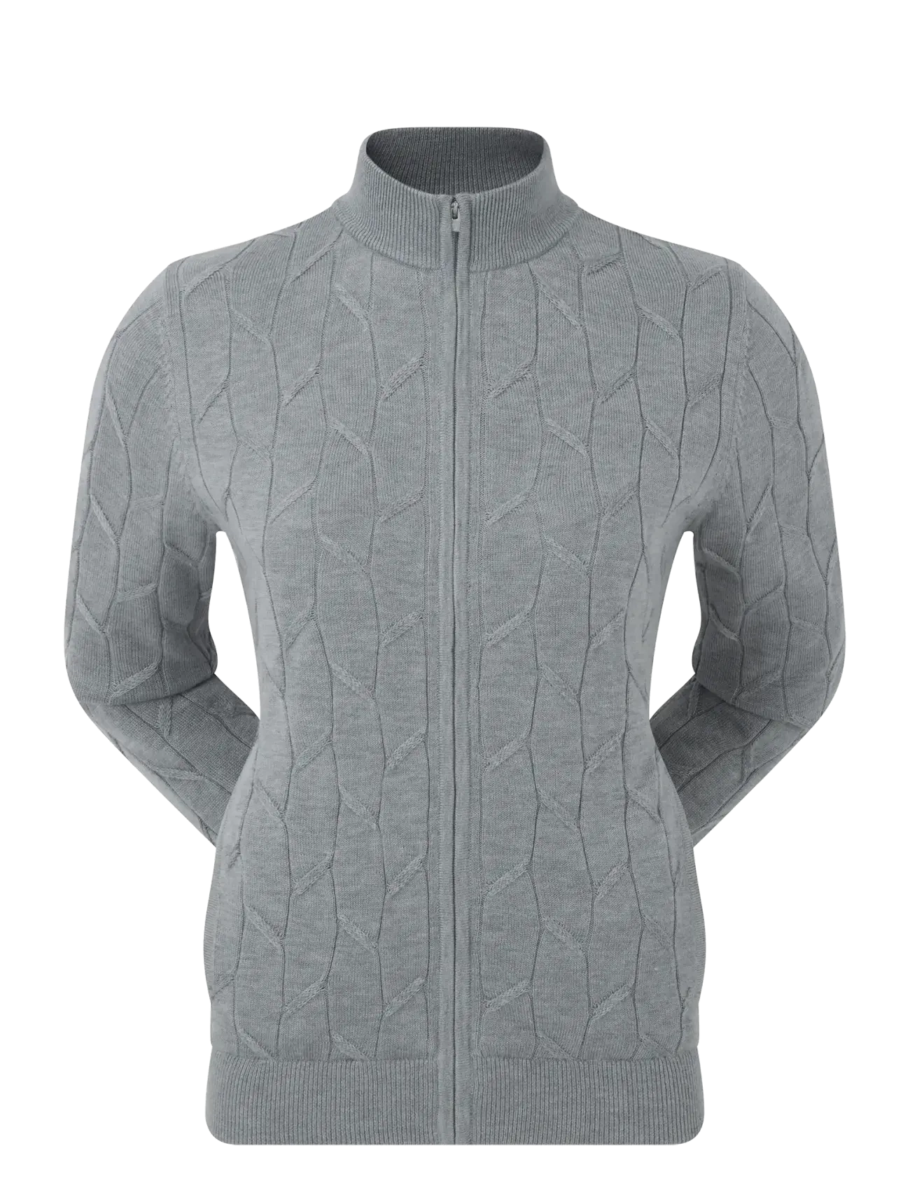 Full-Zip Lined Pullover - GREY