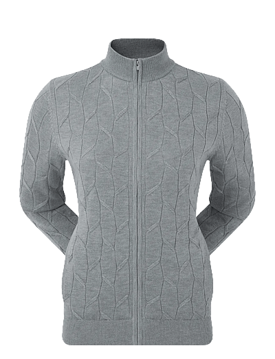 FootJoy Full-Zip Lined Pullover - Kleidung - GREY / grey