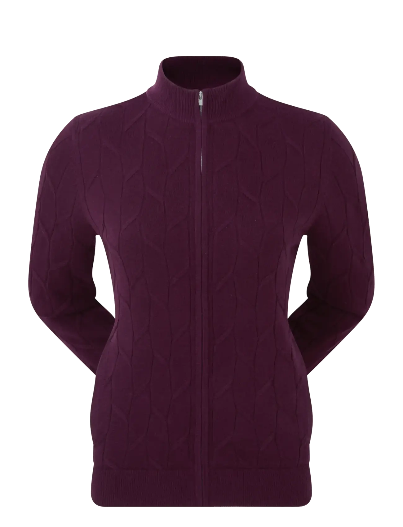 FOOTJOY Full-Zip Lined Pullover Burgundy - M - Damen
