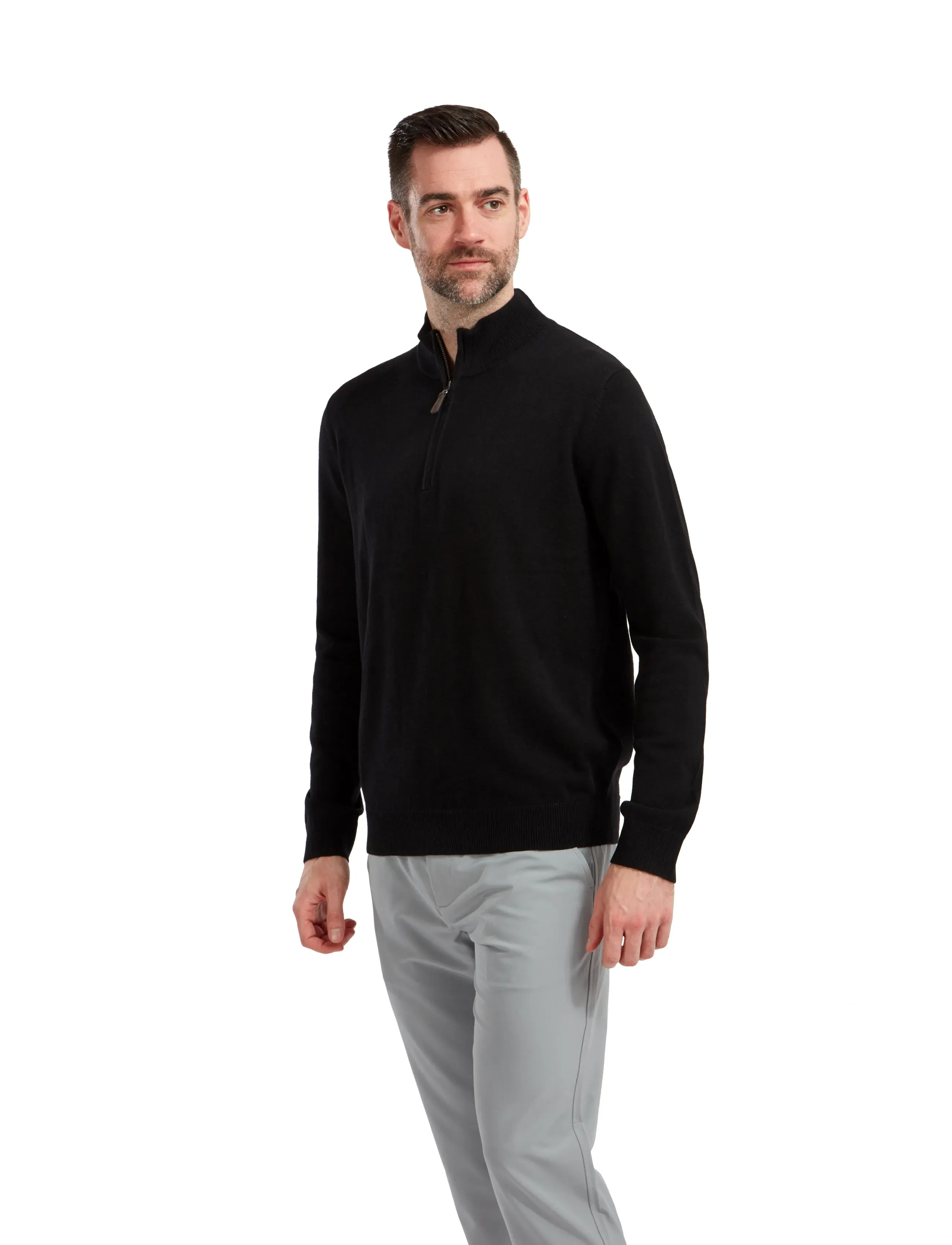FootJoy Half-Zip Pullover, Herren, Half-Zip Pullover, Schwarz, Gr.M