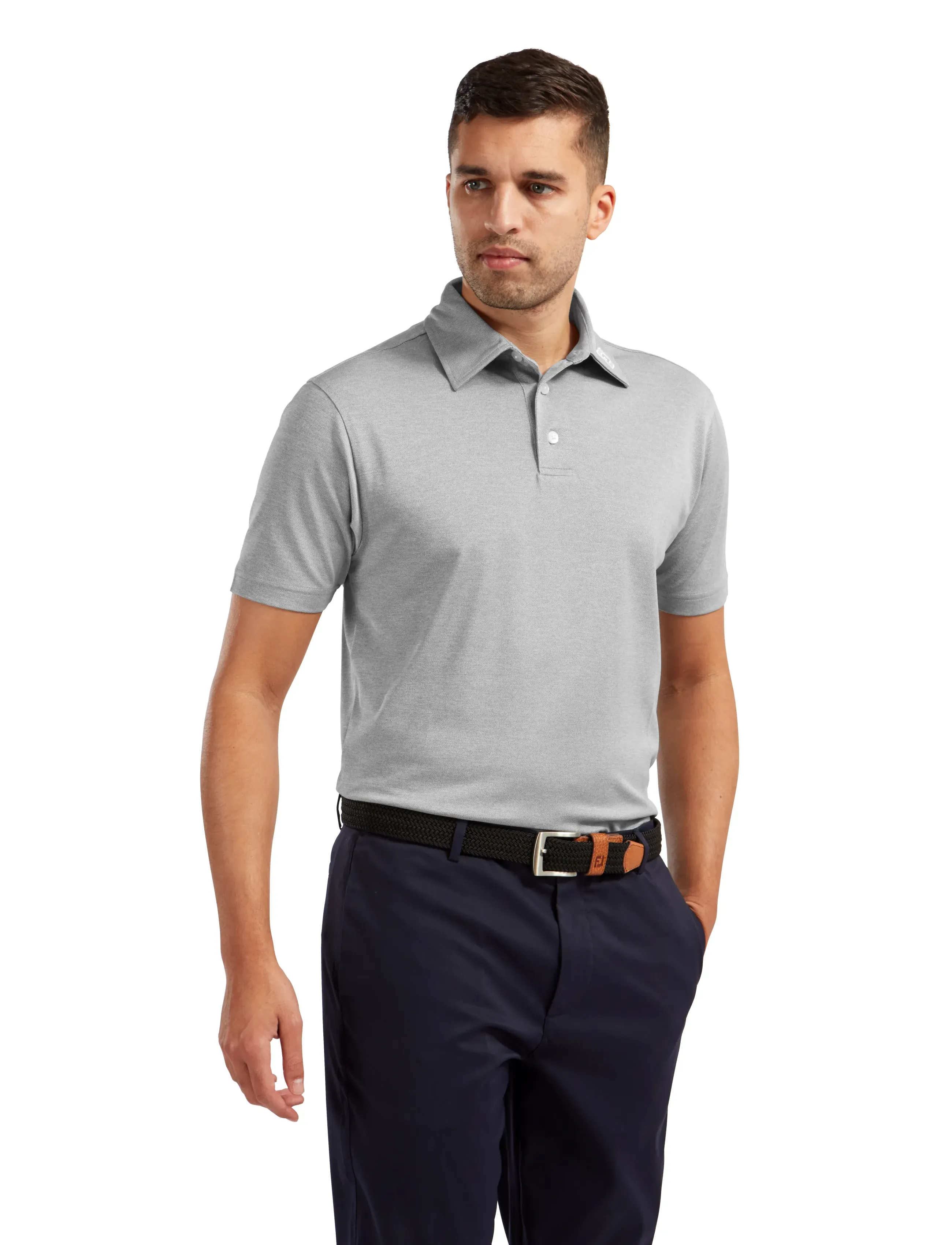 FootJoy - Stretch Pique Solid - heather grey - 0