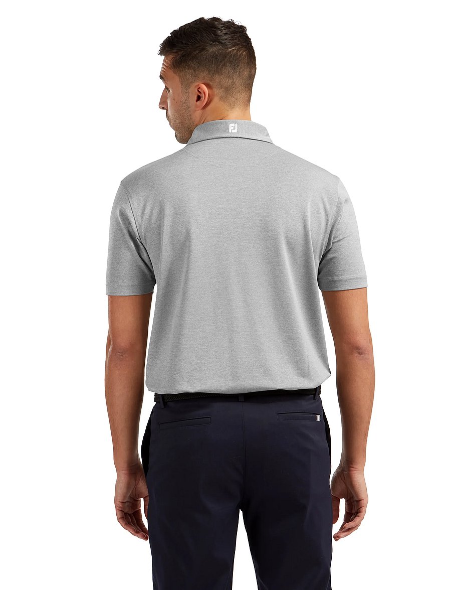 FootJoy - Stretch Pique Solid - heather grey - 3