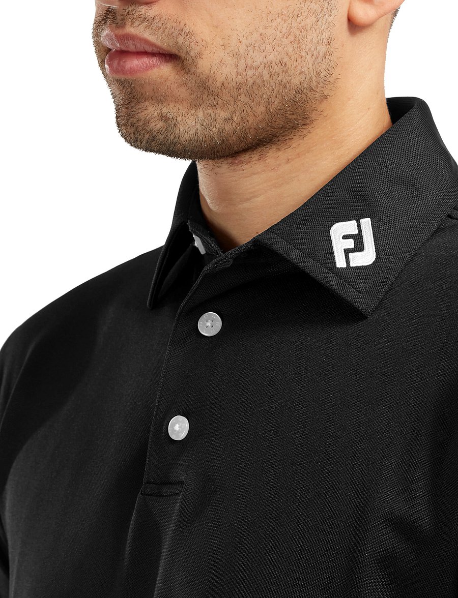 FootJoy - Stretch Pique Solid - toppar & t-shirts - black - 3
