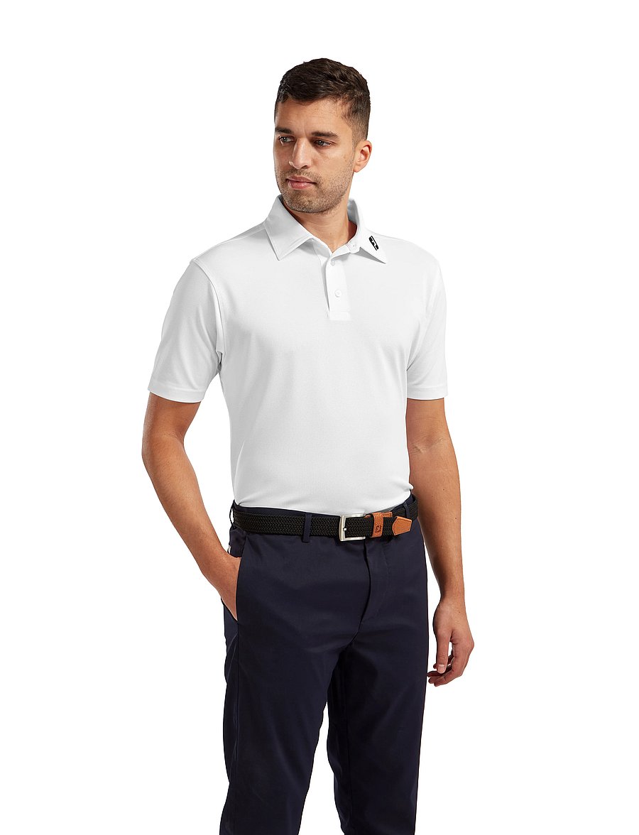 FootJoy - Stretch Pique Solid - toppar & t-shirts - white - 0