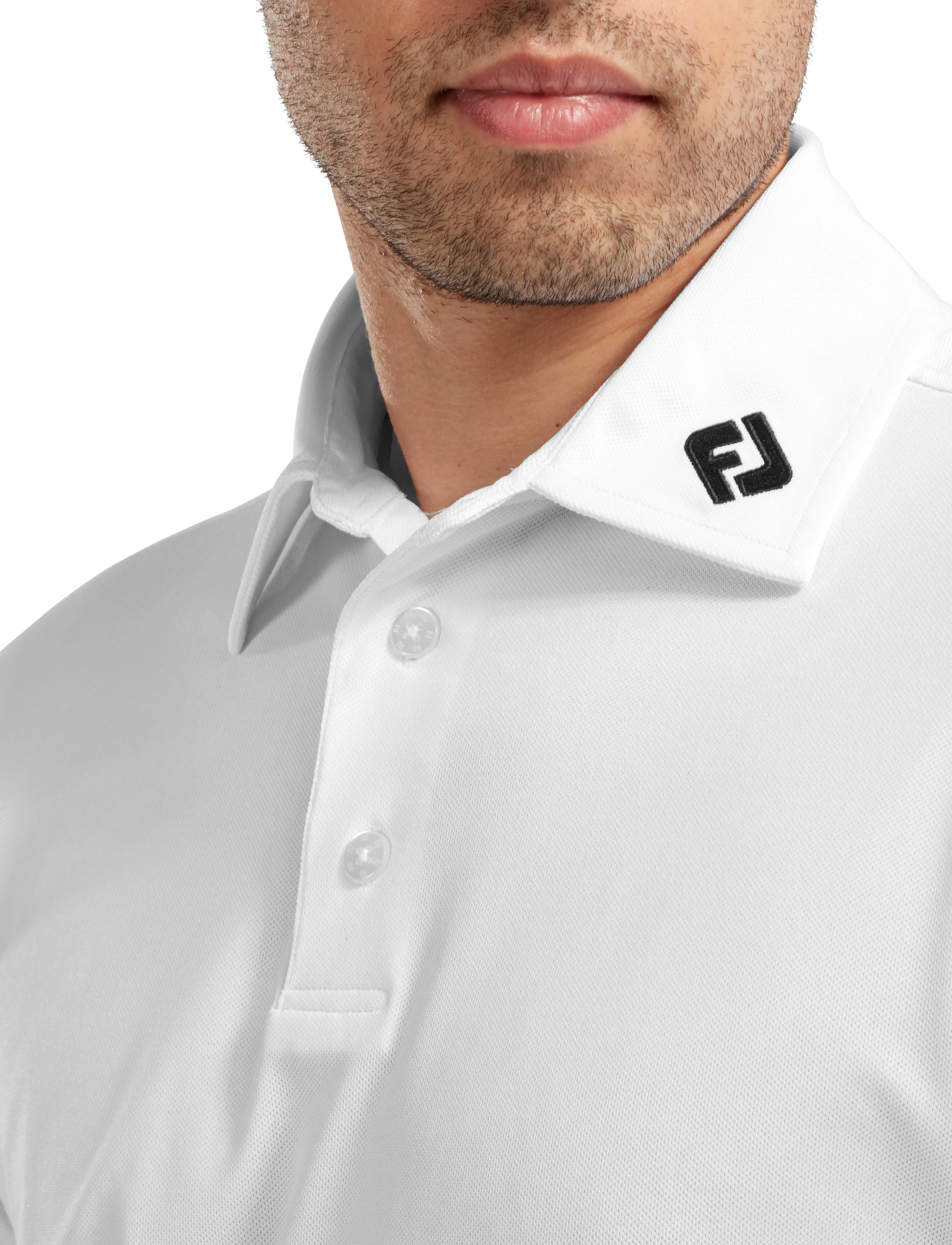 FootJoy - Stretch Pique Solid - toppar & t-shirts - white - 3