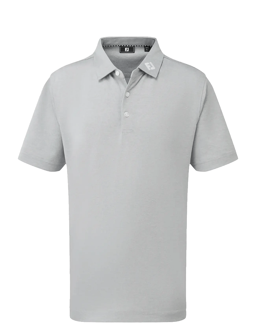 FootJoy - Stretch Pique Solid - kurzärmelig - heather grey - 0