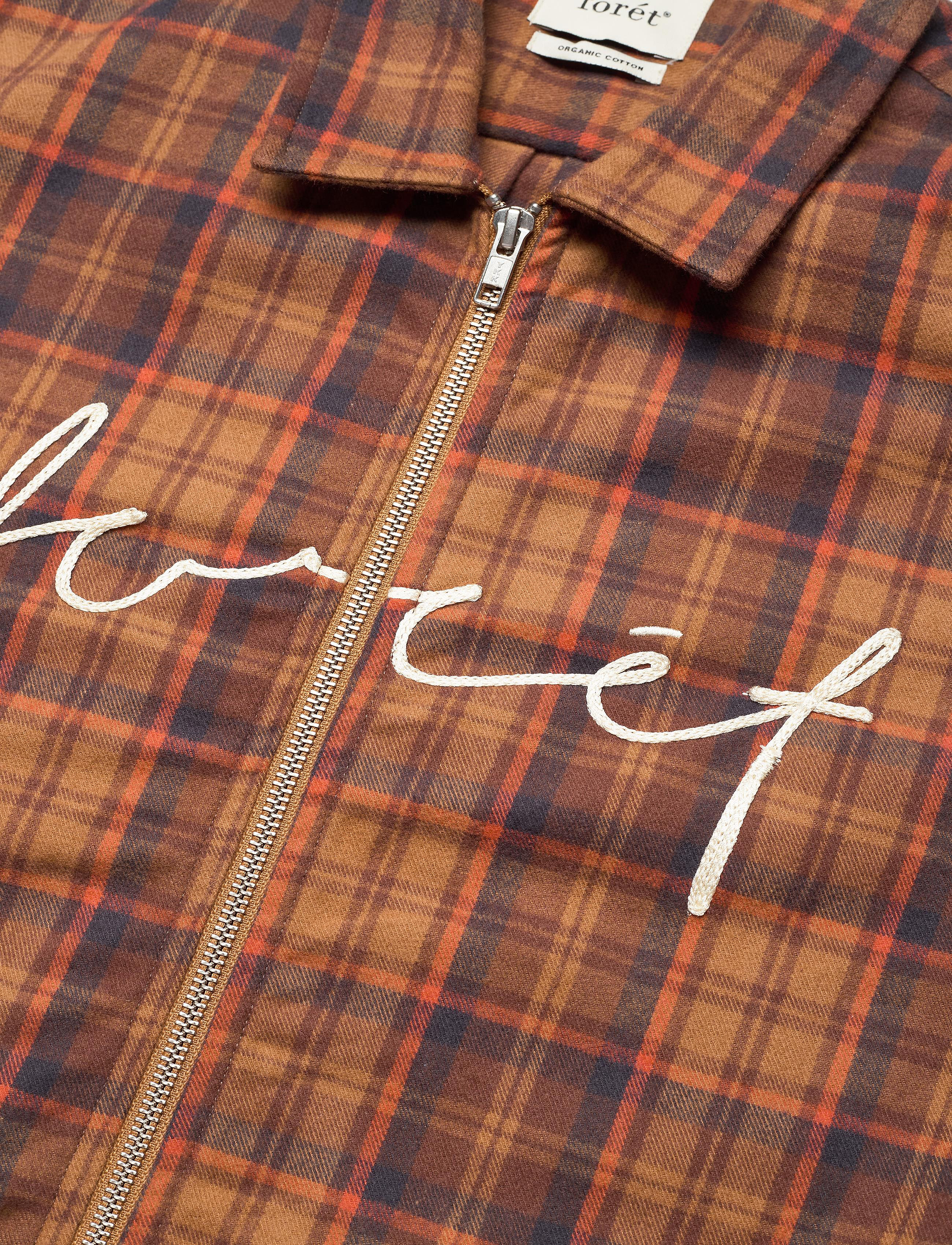 Forét - ROUGH SHIRT - burnt khaki/check - 2