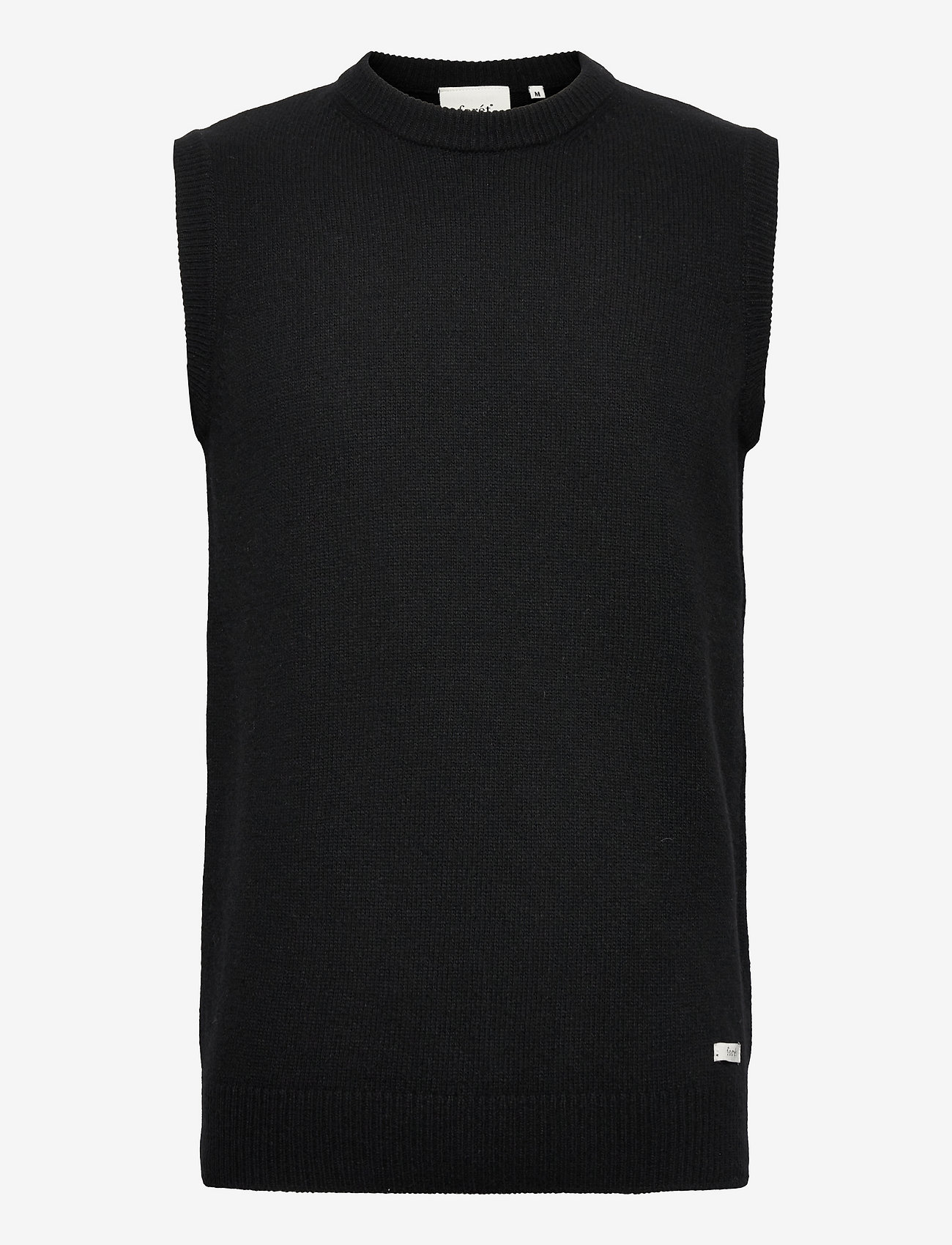 RAIN WOOL VEST - BLACK