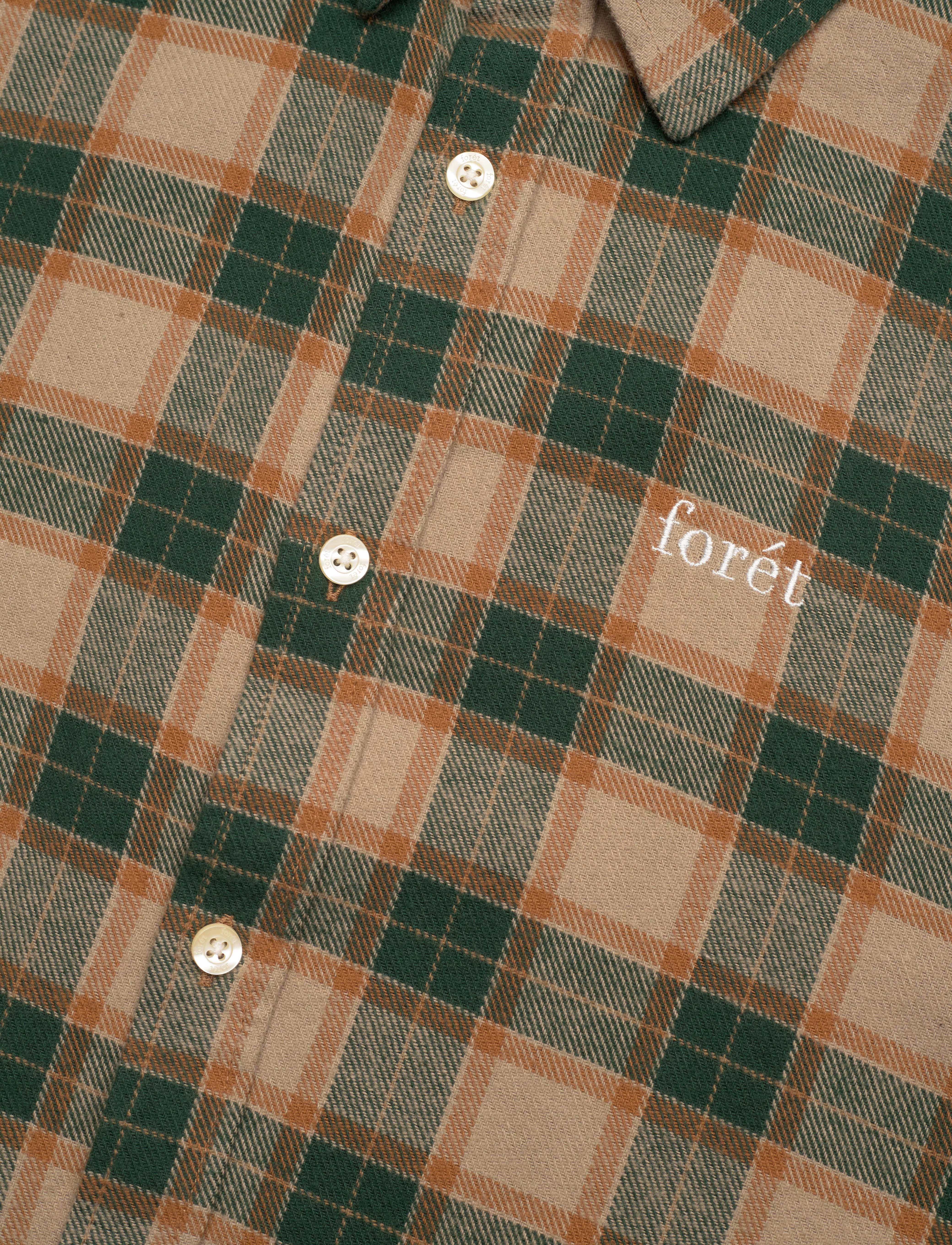 Forét - PILLAR SHIRT - dark green check - 3