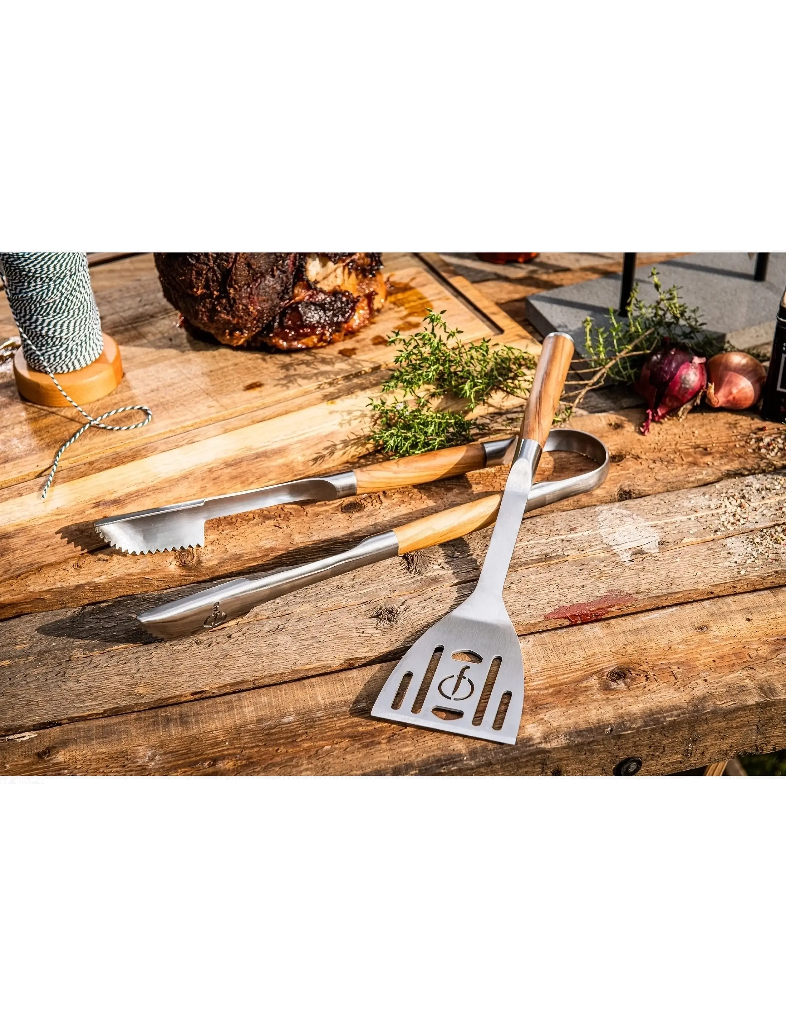 Forged - Grillstekspade Forged BBQ SdV - grilltillbehör - rostfritt stÅl/trÄ - 1