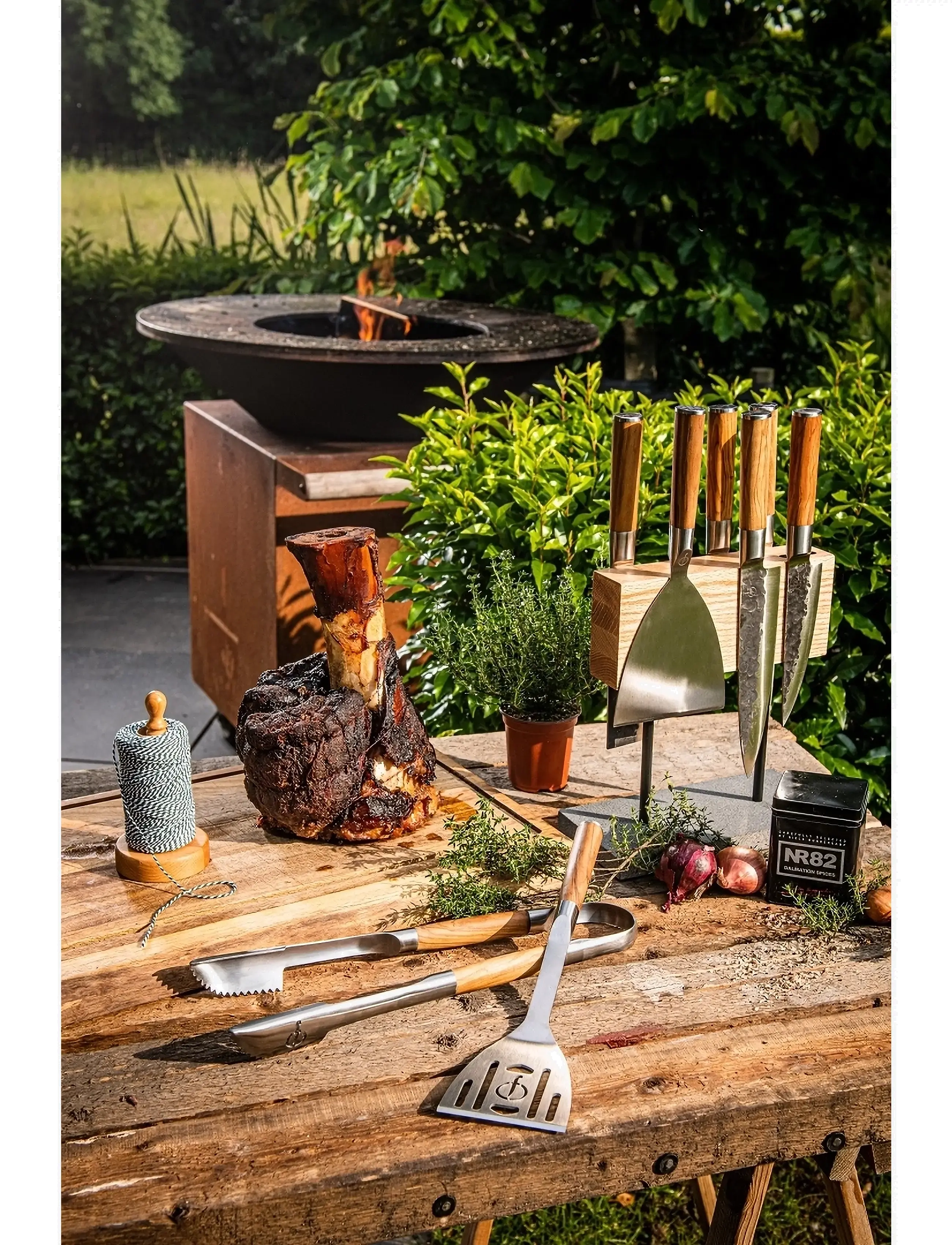 Forged - Grillstekspade Forged BBQ SdV - grilltillbehör - rostfritt stÅl/trÄ - 4