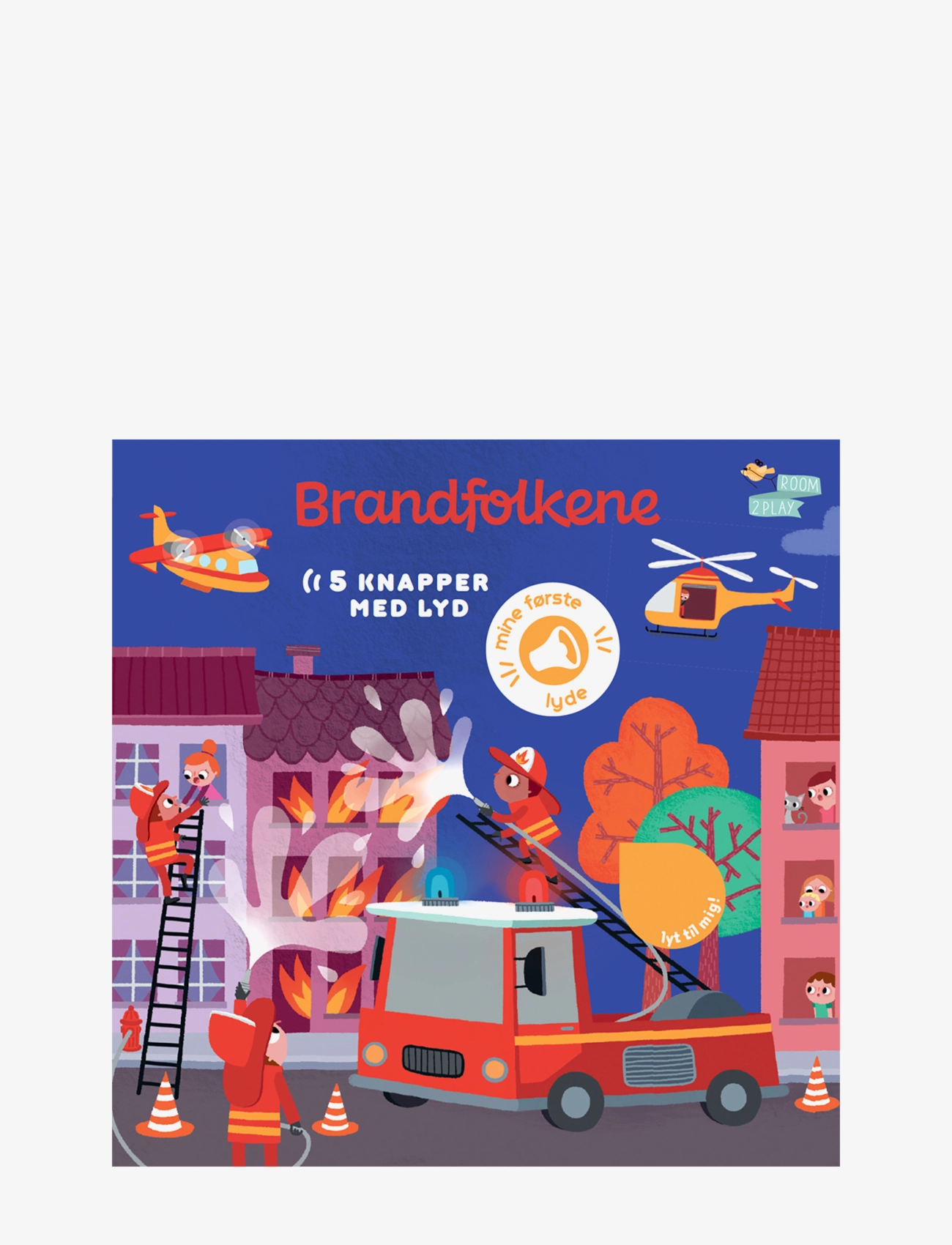 Forlaget Room2Play Pegebog med lyd - Brandfolkene - Børnebøger - BLUE / blue
