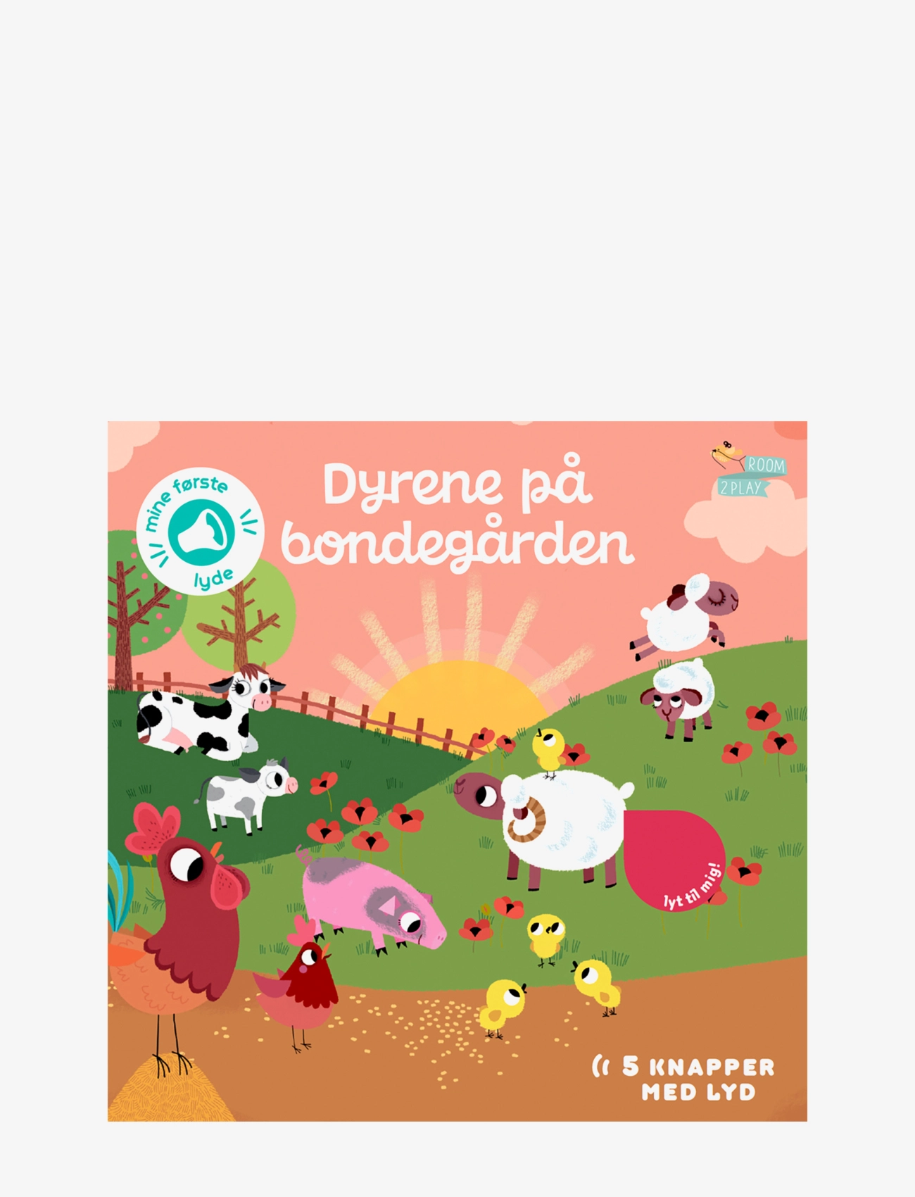 Forlaget Room2Play Pegebog med lyd - Dyrene på bondegården - App deal - PINK / pink/rose