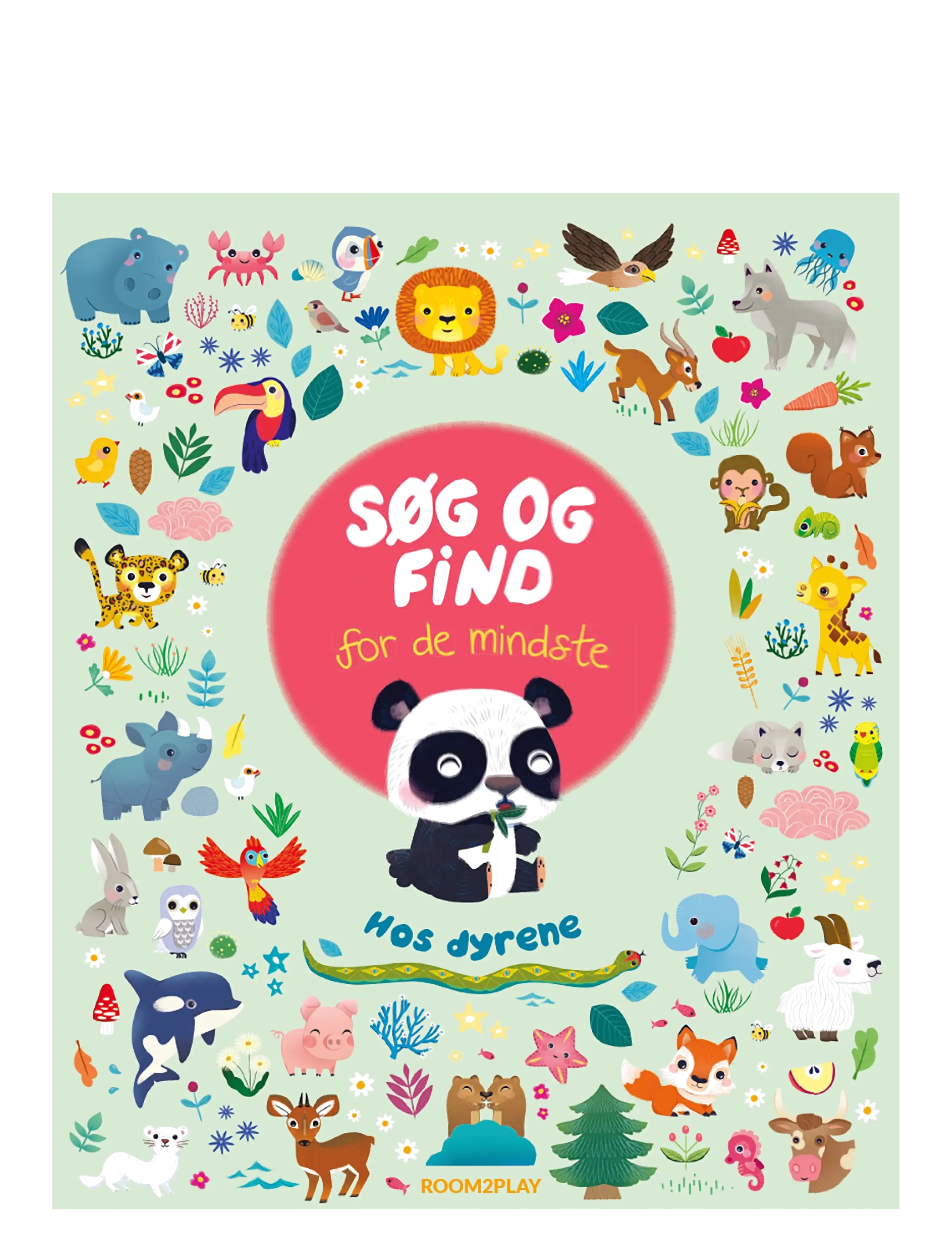 Forlaget Room2Play Search and Find - Animals (Danish) - Børnebøger - GREEN / multi