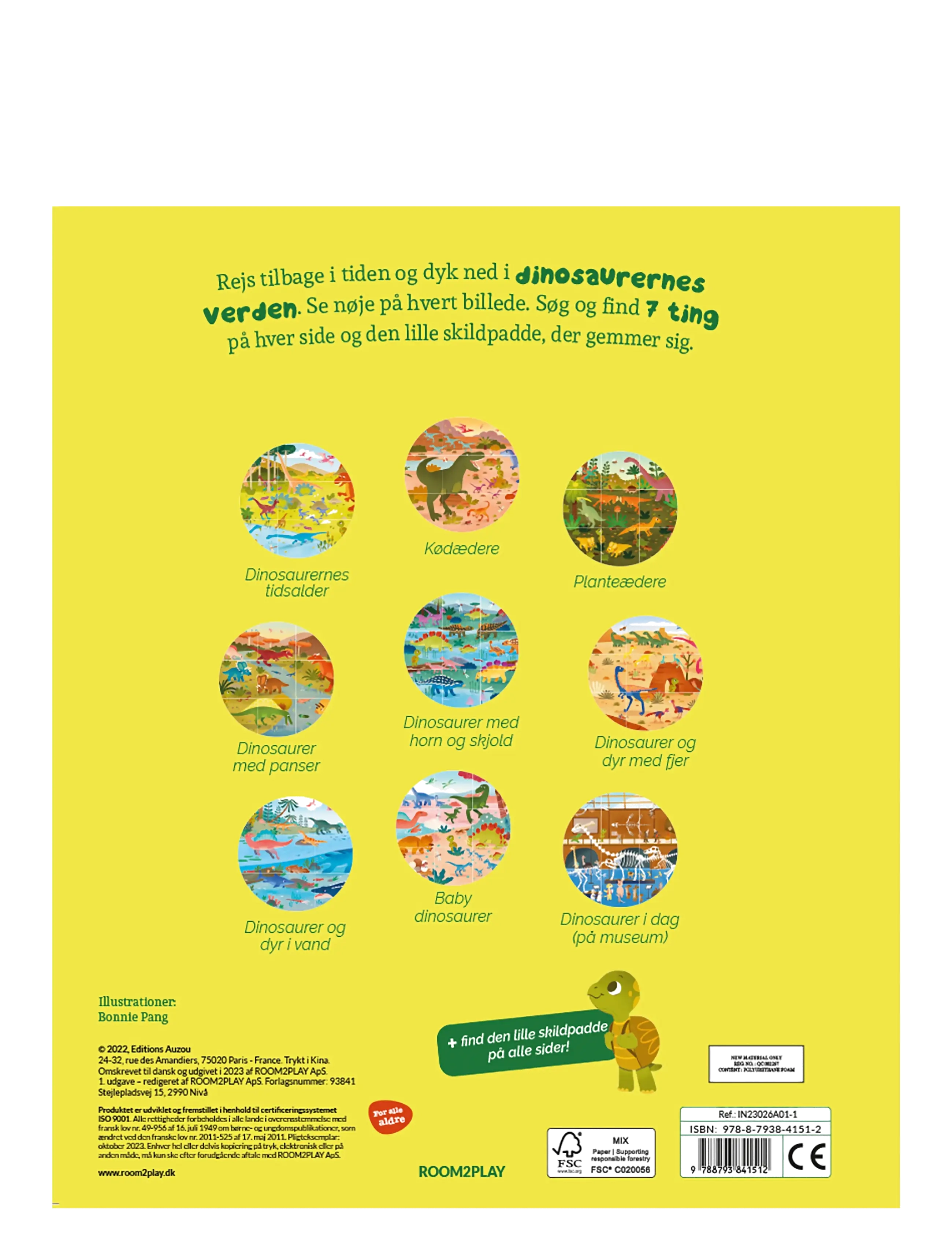 Forlaget Room2Play - Search and Find - Dinosaurs (Danish) - pædagogiske spil - yellow - 1