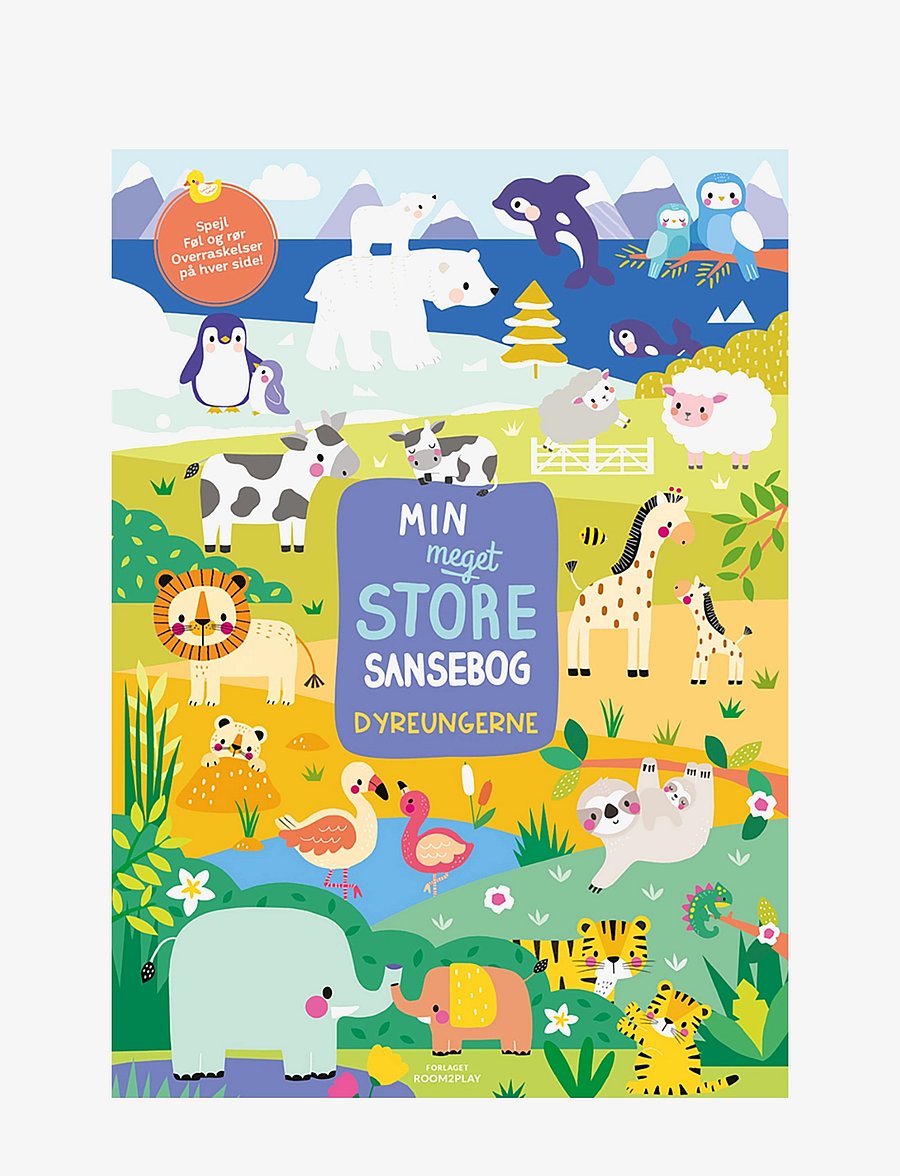 Forlaget Room2Play - Min meget store sansebog - Dyreungerne - multi - 0