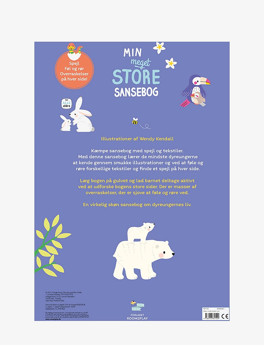 Forlaget Room2Play - Min meget store sansebog - Dyreungerne - multi - 1