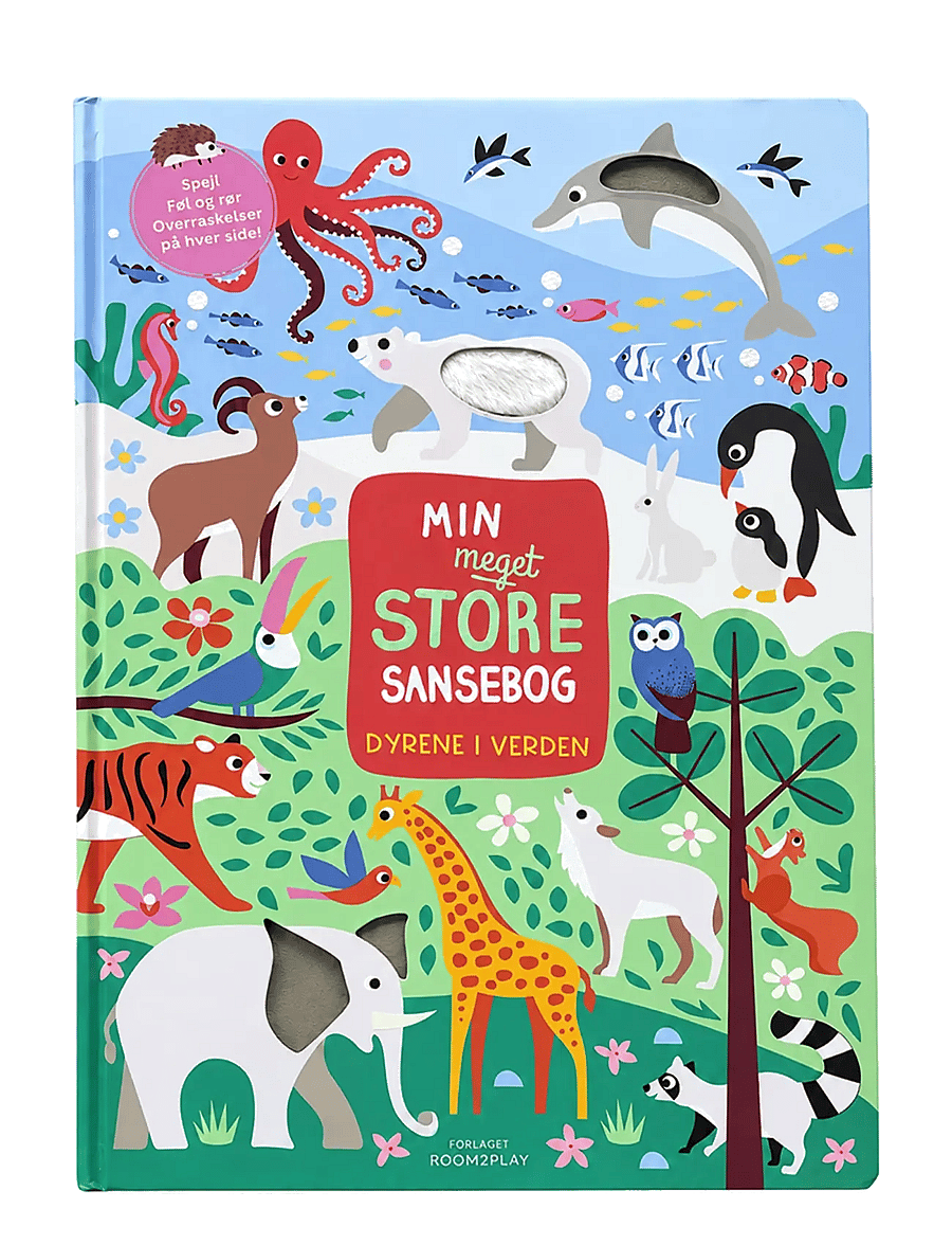 Forlaget Room2Play - Min meget store sansebog - Dyrene i verden - pædagogiske bøger - multi - 0