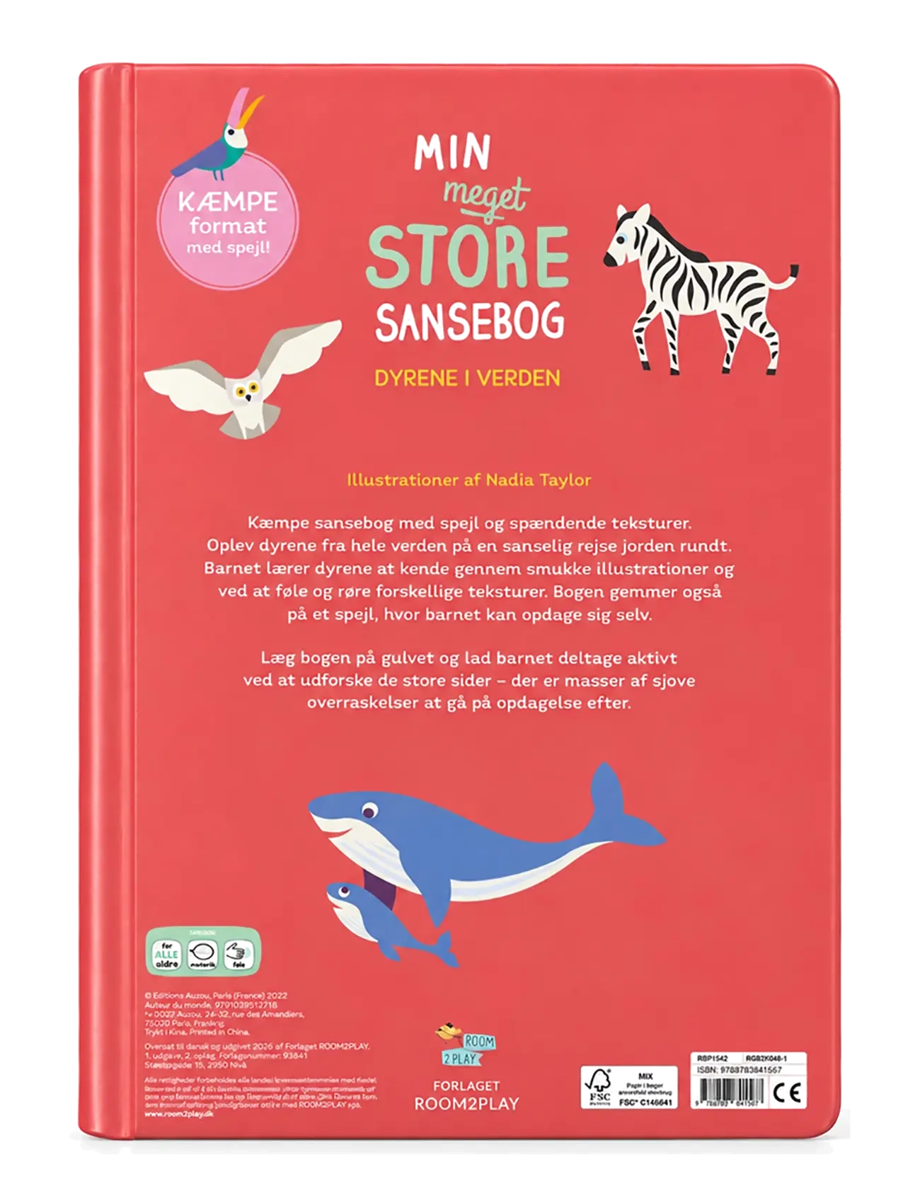 Forlaget Room2Play - Min meget store sansebog - Dyrene i verden - pædagogiske bøger - multi - 1