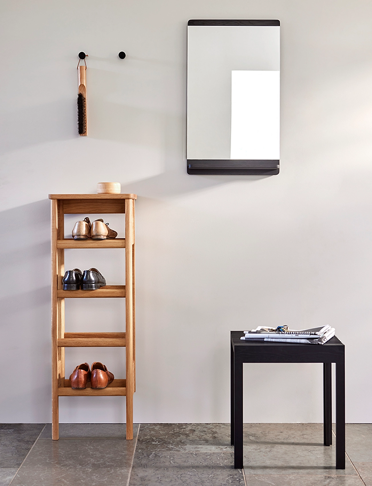 Form & Refine - Rim Wall Mirror - veggspeil - black-stained oak - 1