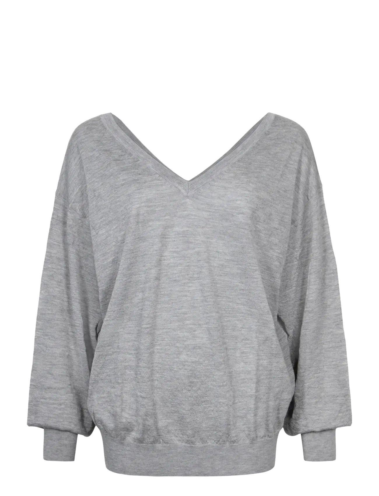 FRAME The Crinkle Pullover - Cashmere - GREY / grey