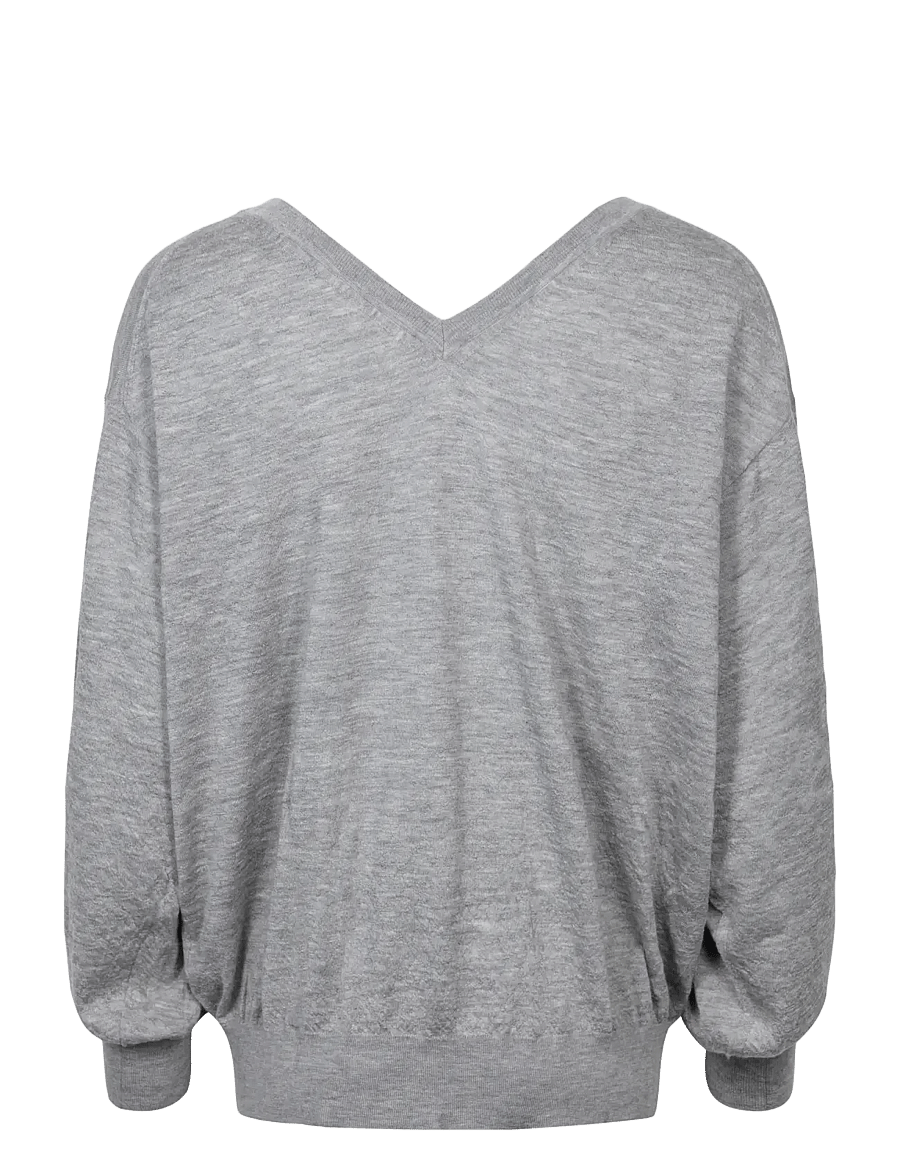 FRAME - The Crinkle Pullover - cashmere - grey - 1
