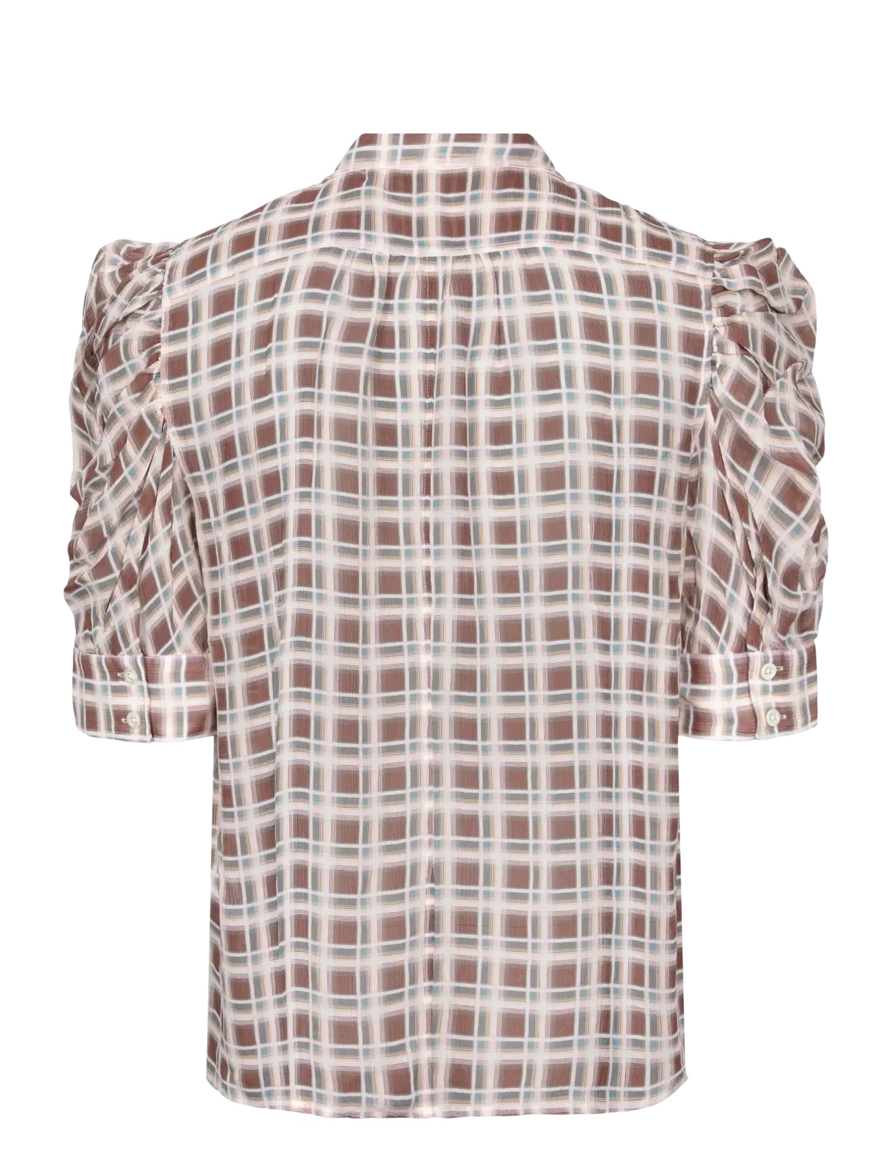 FRAME - The Plaid Gillian Blouse - short-sleeved blouses - multicolored - 1