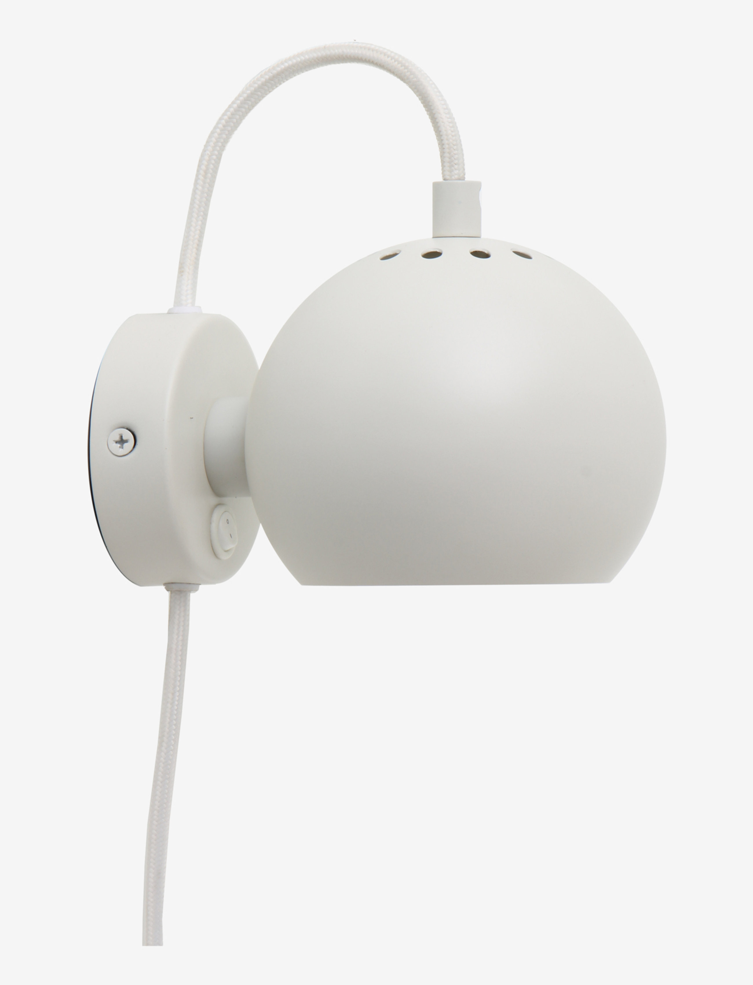 Frandsen Lighting Ball Magnet Wall Lamp, Væglampe, Hvid, Str: Ø16X10CM