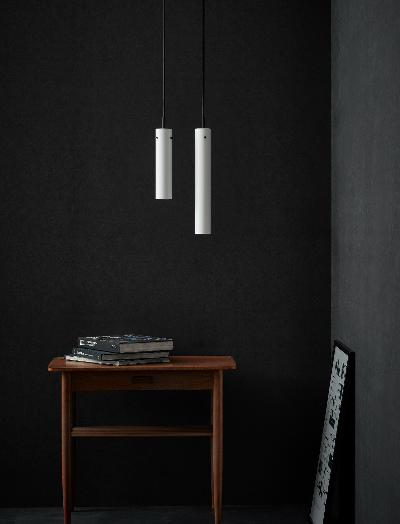 Frandsen Lighting - FM 2014 Pendant - plafondlampen - ral 9003 white matt fine structure/black top - 1