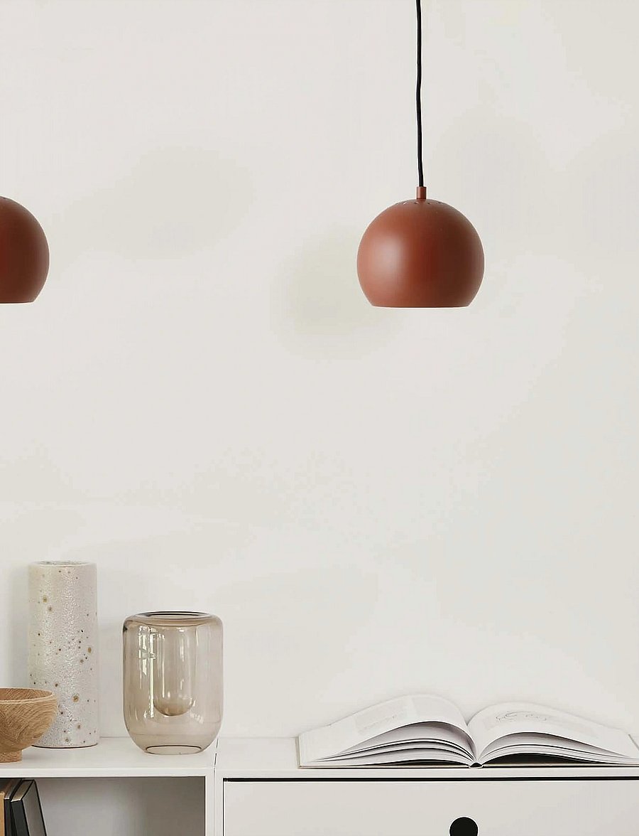 Frandsen Lighting - Ball Pendant - rippvalgustid - terracota red - 0