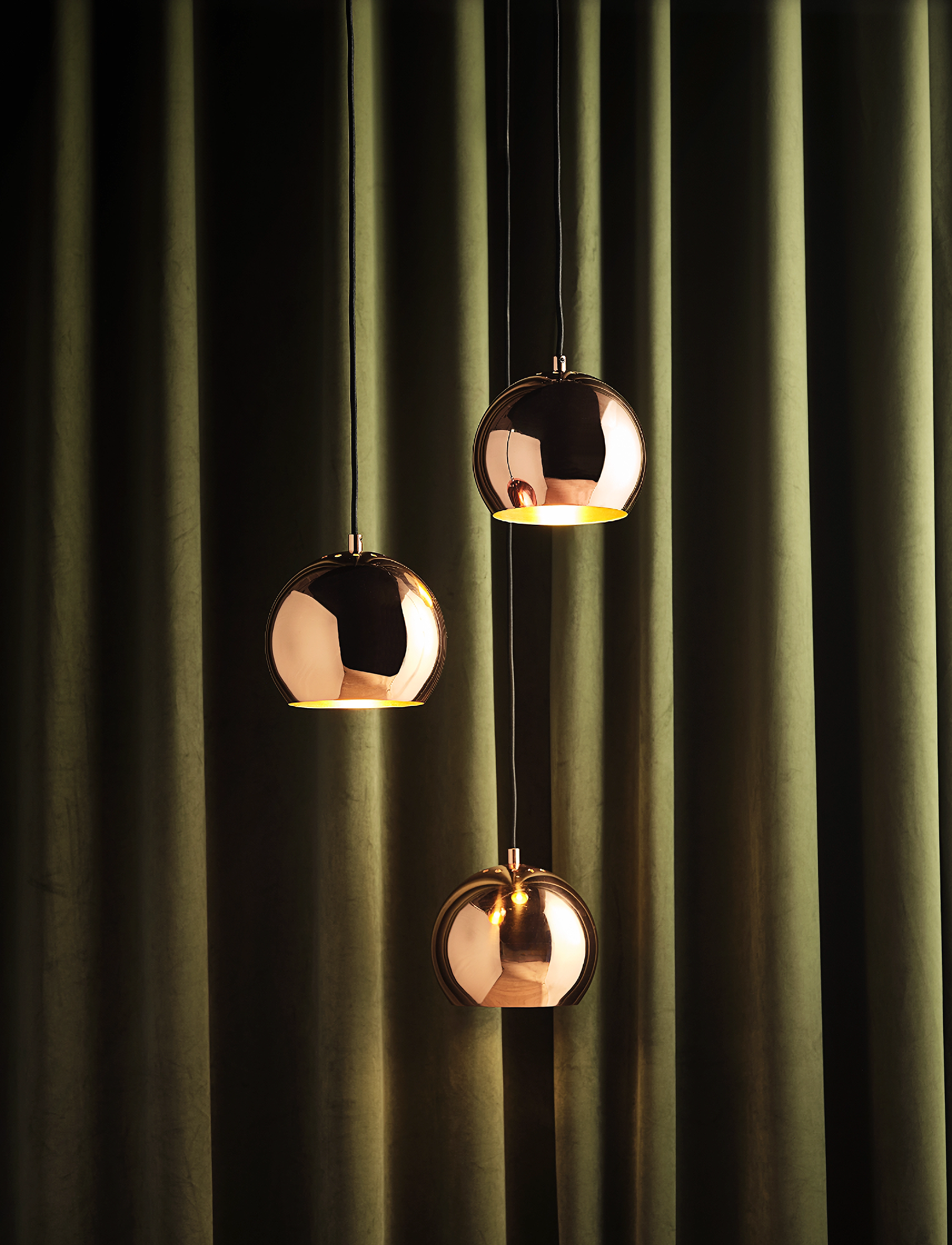 Frandsen Lighting Ball Pendant Ø18 Eu, Ø 18 cm, Ceiling Lamps, Gold - Homeware