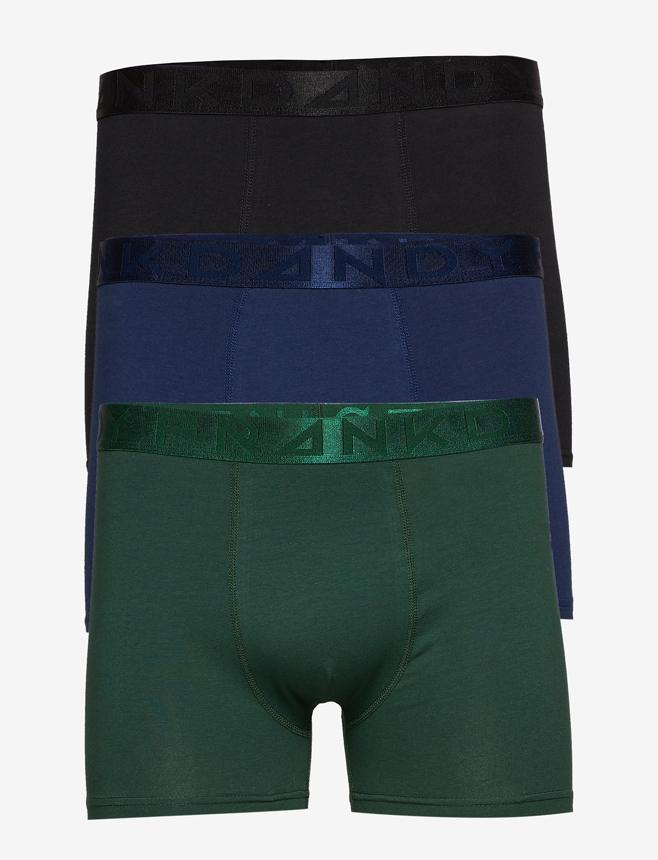 Frank Dandy - 3P Legend Organic Boxer - black/dk navy/dk green - 0