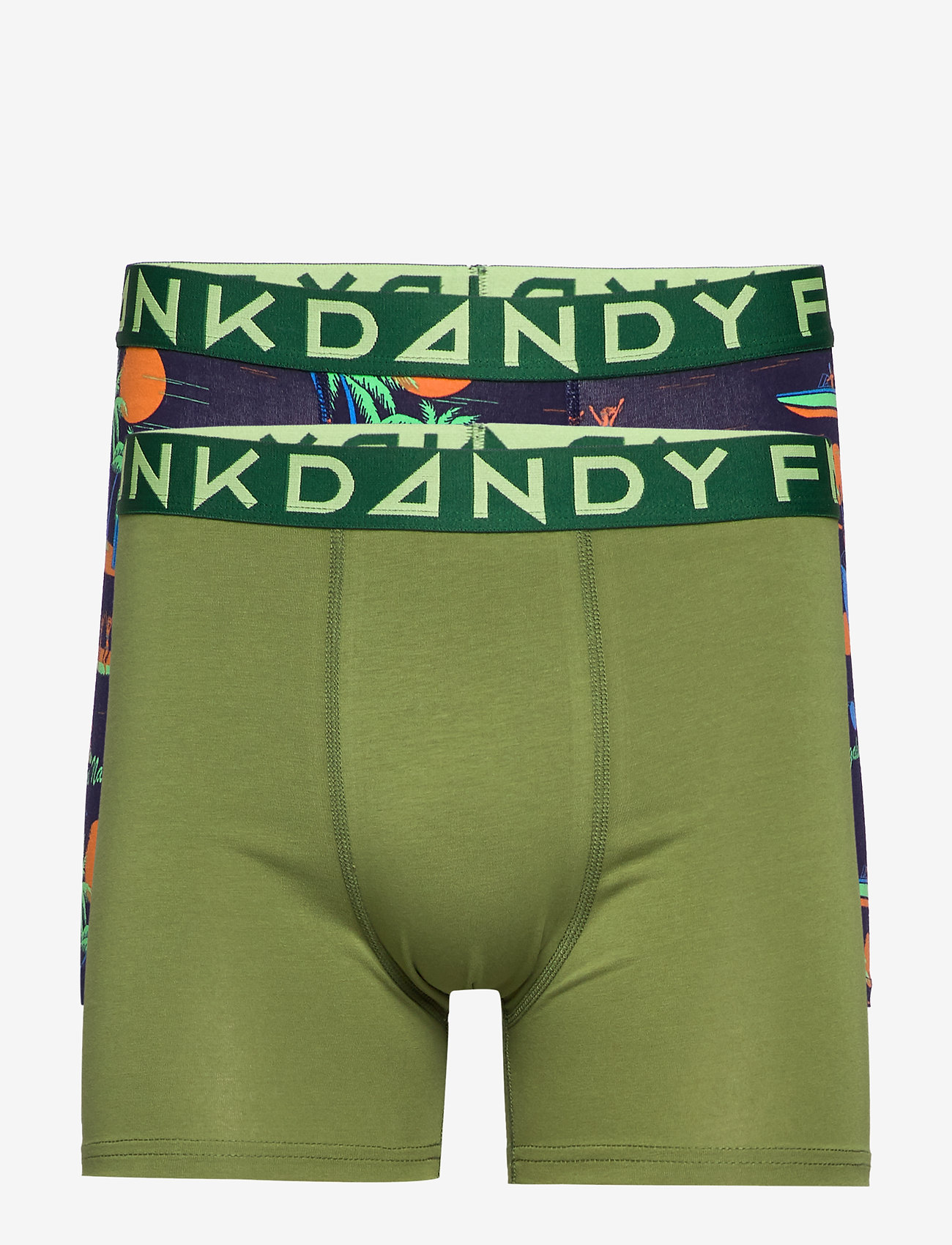 Frank Dandy - 2 Pack Magaluf Boxer - black/green - 0