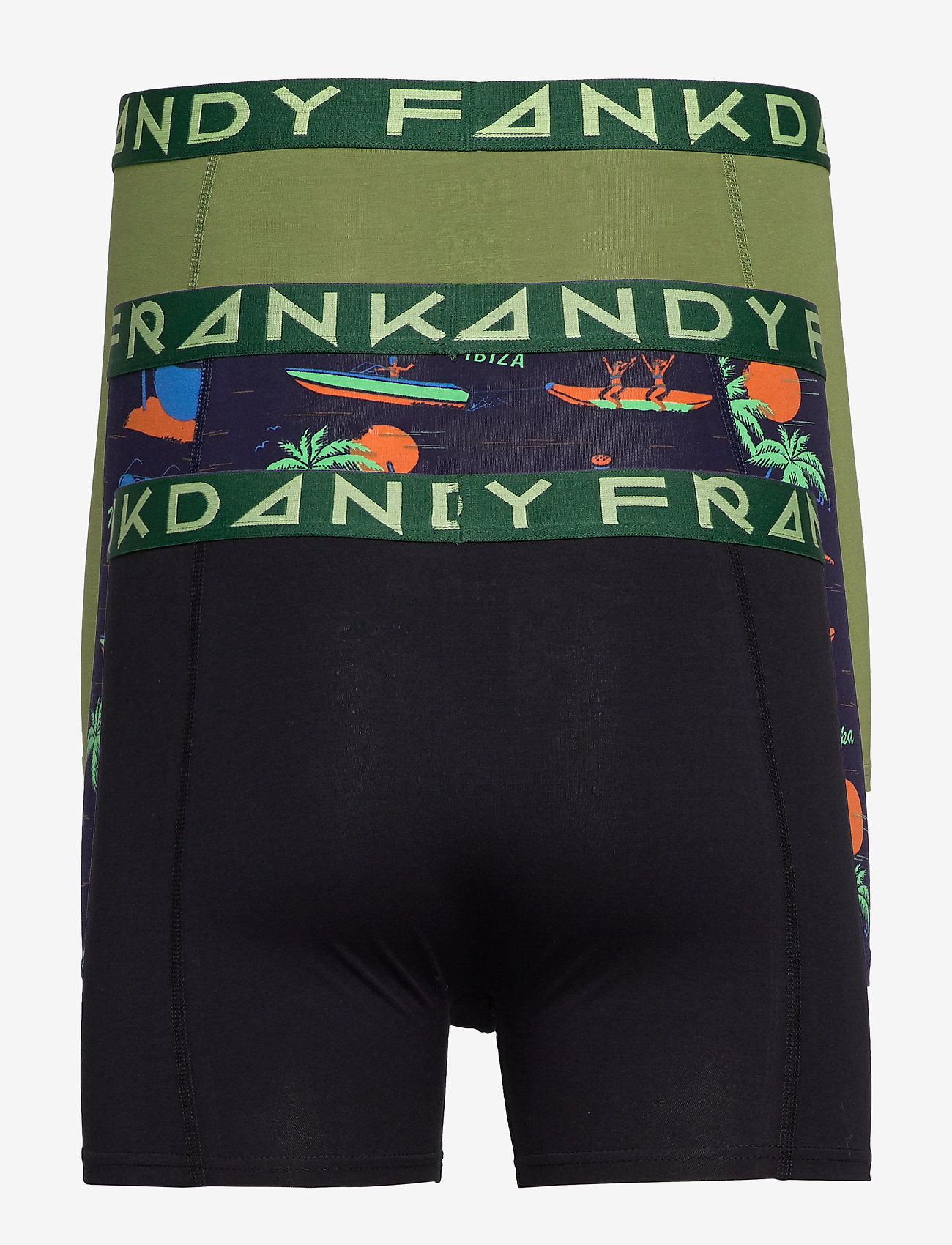 Frank Dandy - 3 Pack Magaluf Boxer - black/black/green - 1