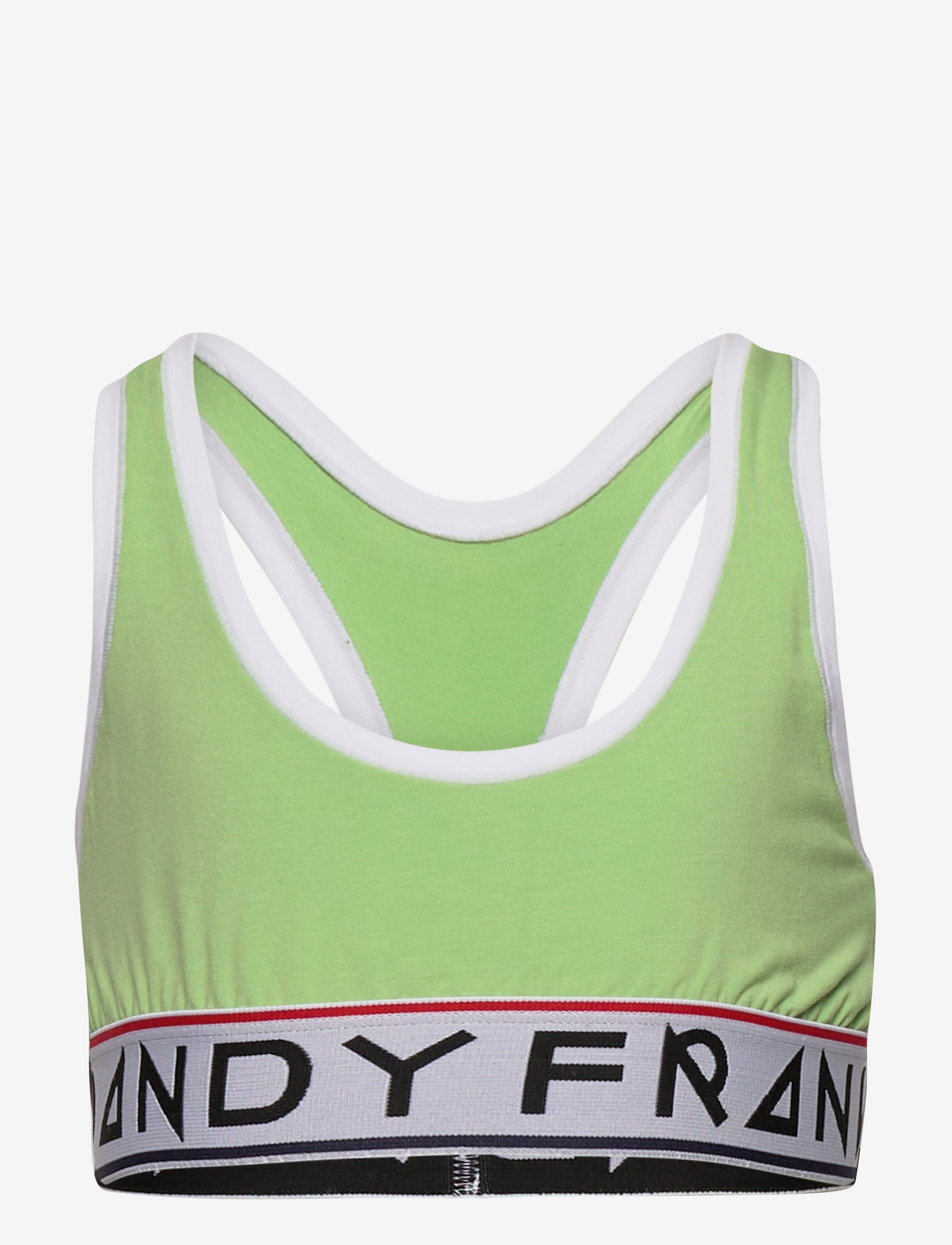 Frank Dandy - Girl's St Paul Bamboo Bralette - green/white - 0
