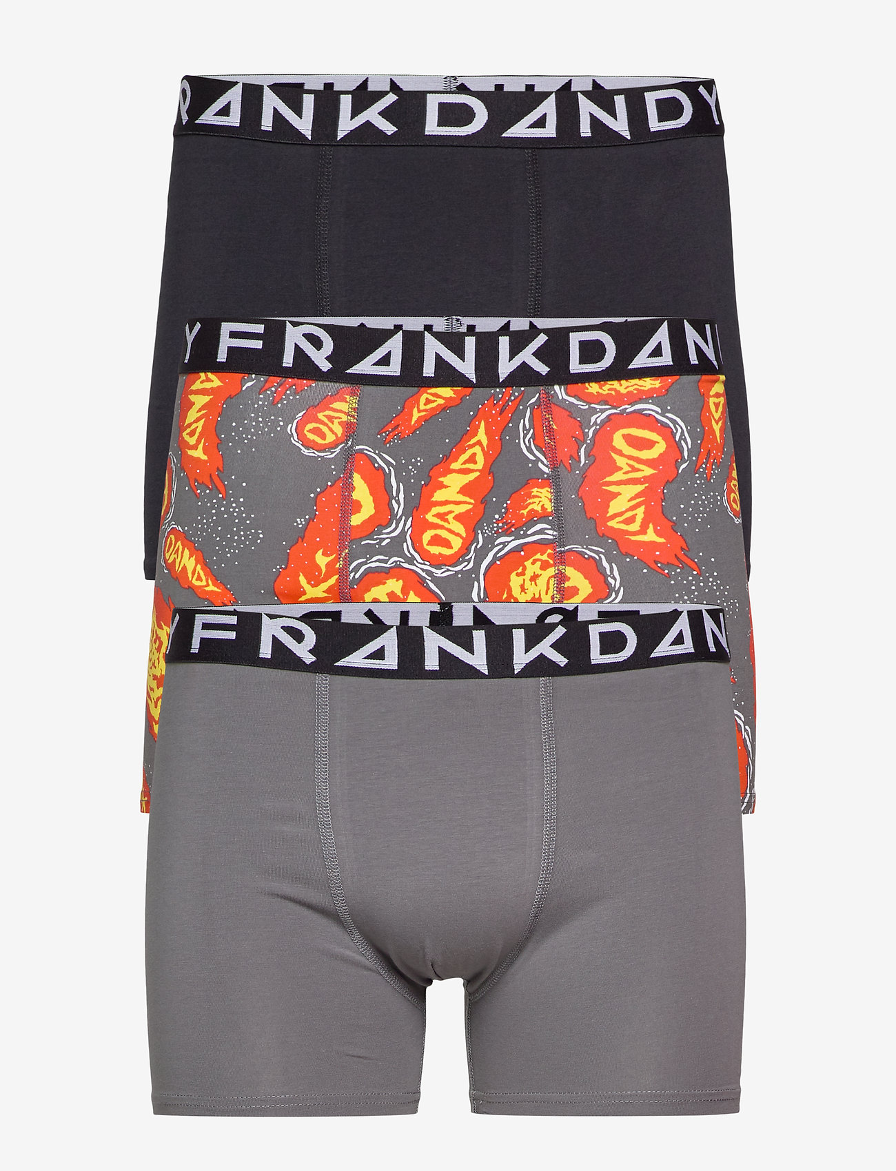 Frank Dandy - 3 Pack Balls Of Fire Boxer - grey/black - 0